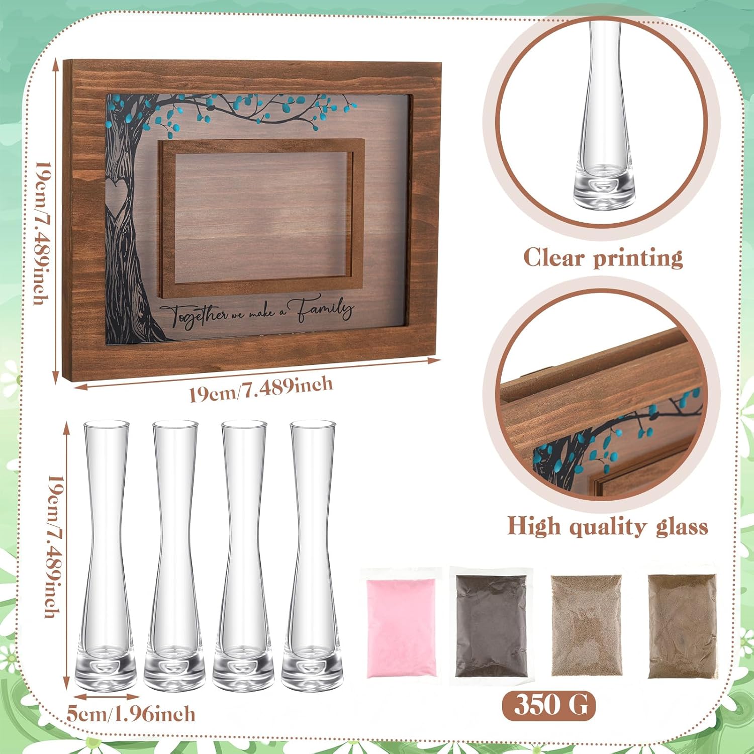 Qunclay Blended Family Unity Sand Ceremony Kit