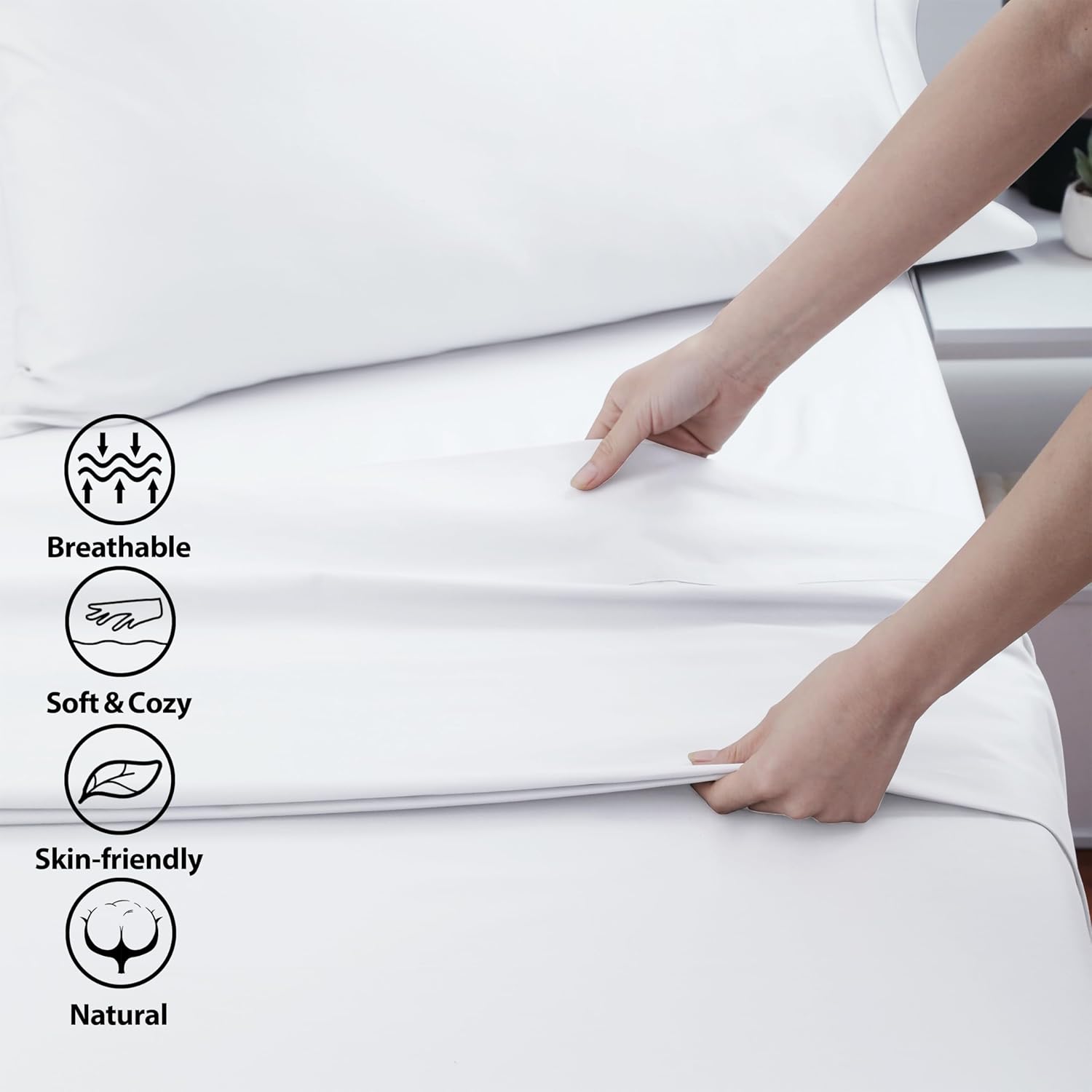 Zaizaihome Cotton Cal King Flat Sheet Only 600 Thread Count