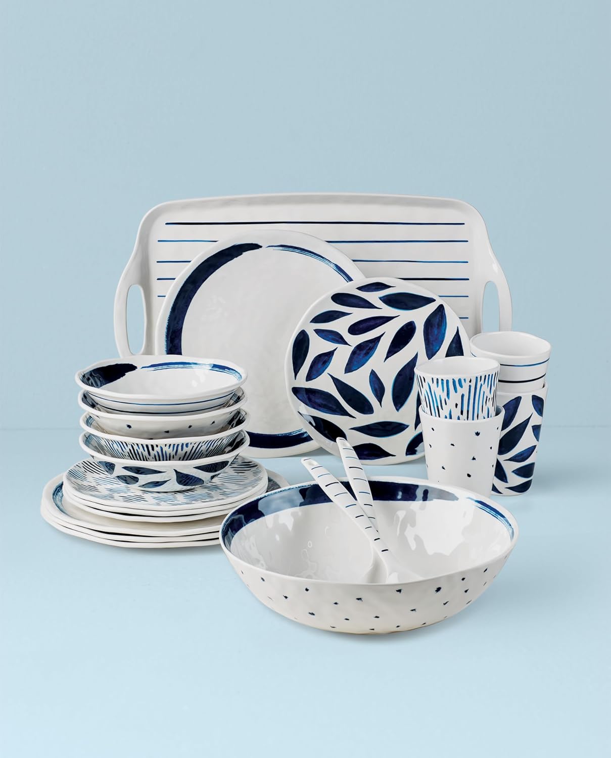 Lenox Blue Bay Melamine Dinnerware Set 20-Piece