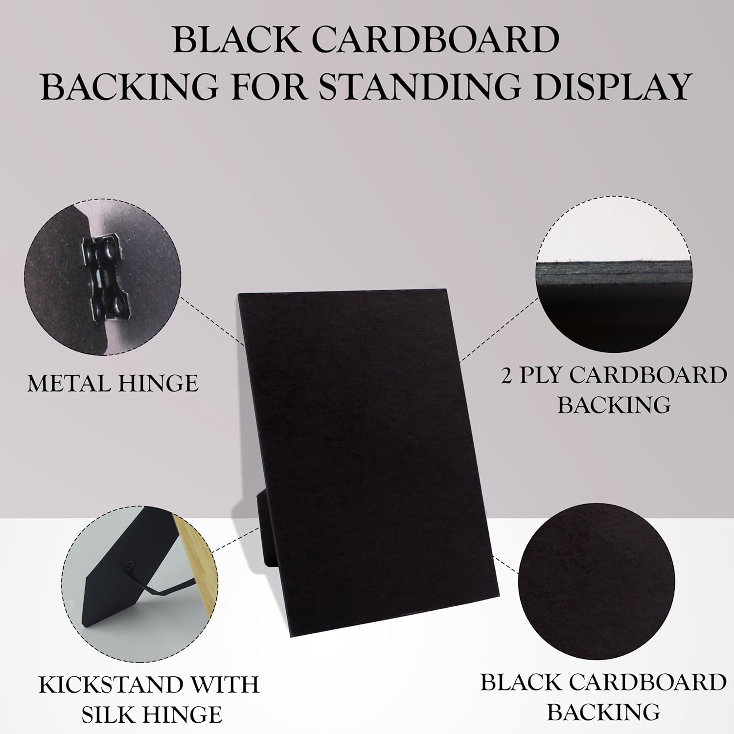 10 Pcs 11x14 inch Black Easel Back for Picture Frames