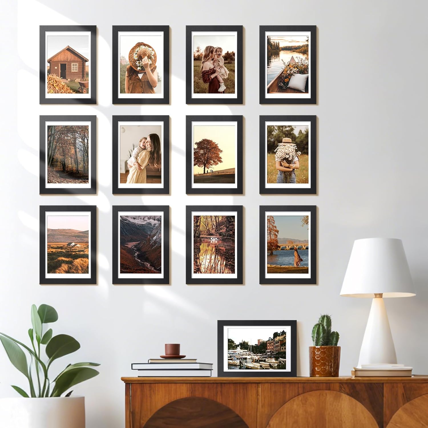 HappyHapi 4x6 Picture Frame Set of 10 Black