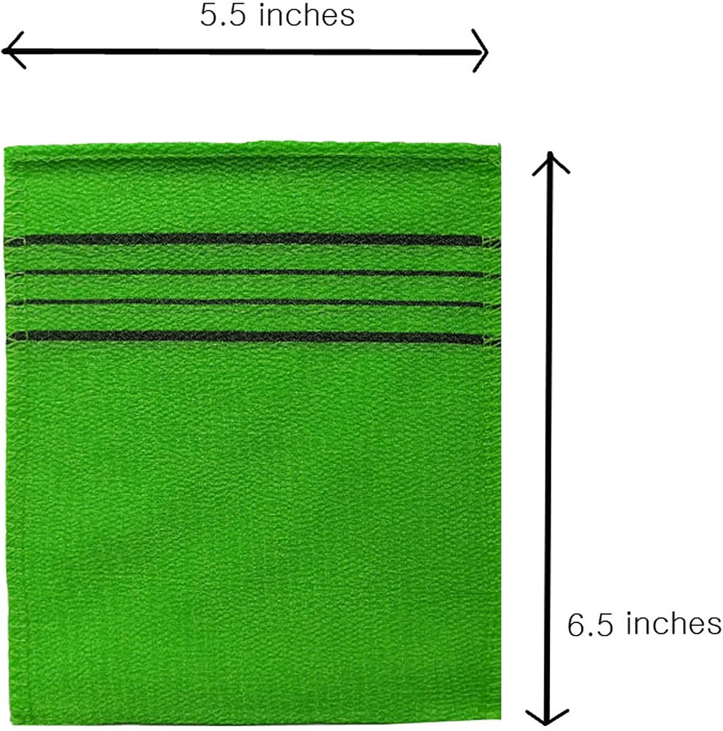 8 pcs Asian Exfoliating Bath Washcloth Red Green
