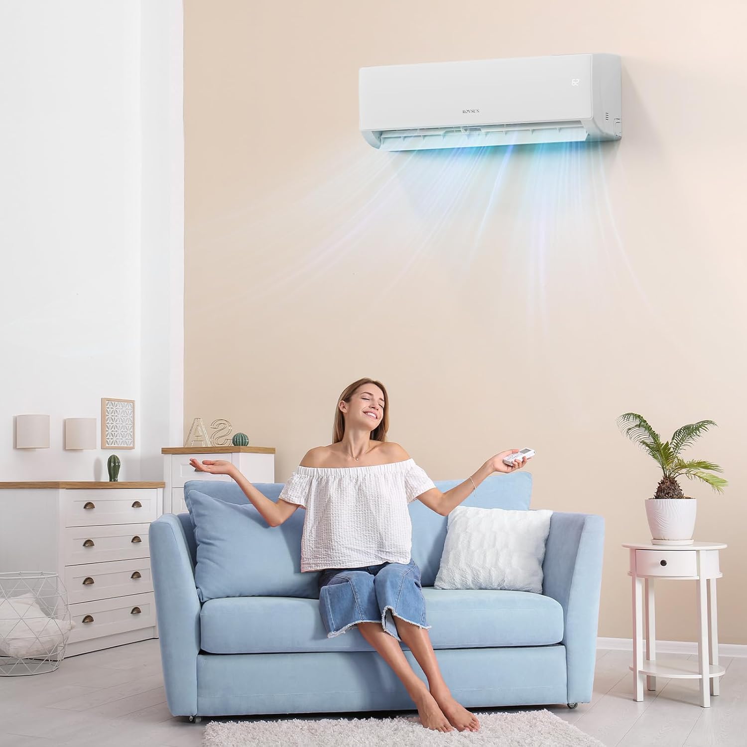 ROVSUN 9000 BTU Mini Split AC Unit with Inverter and Wifi