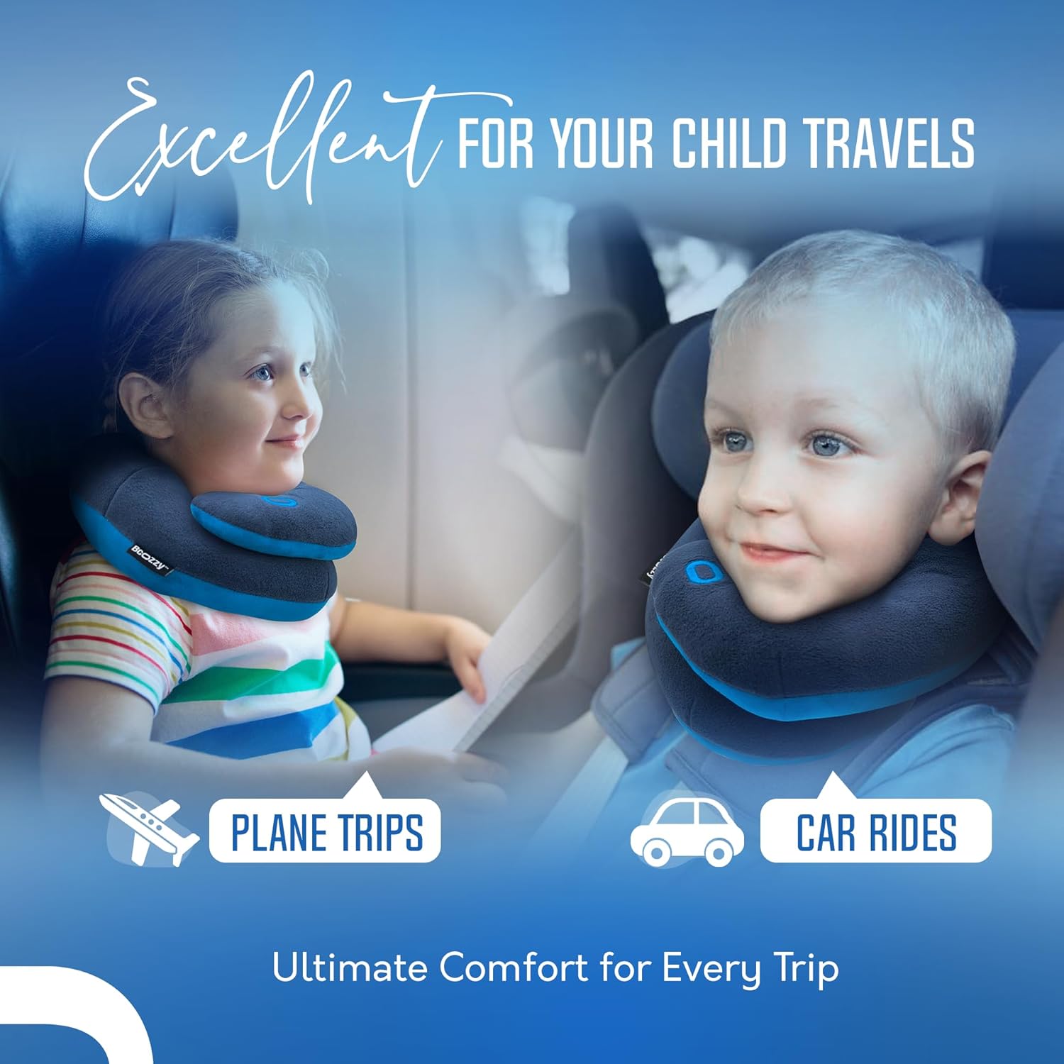 BCOZZY Kids Travel Neck Pillow for 3-7 YO