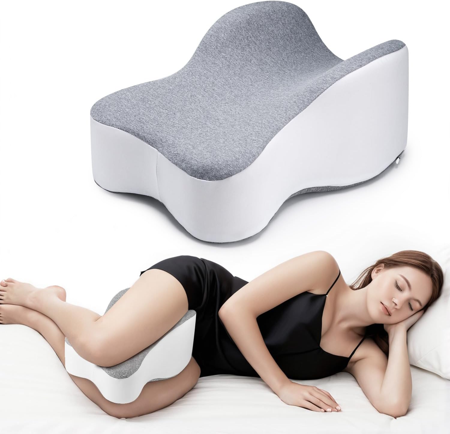 Long Knee Pillow for Side Sleepers Hip and Knee Support