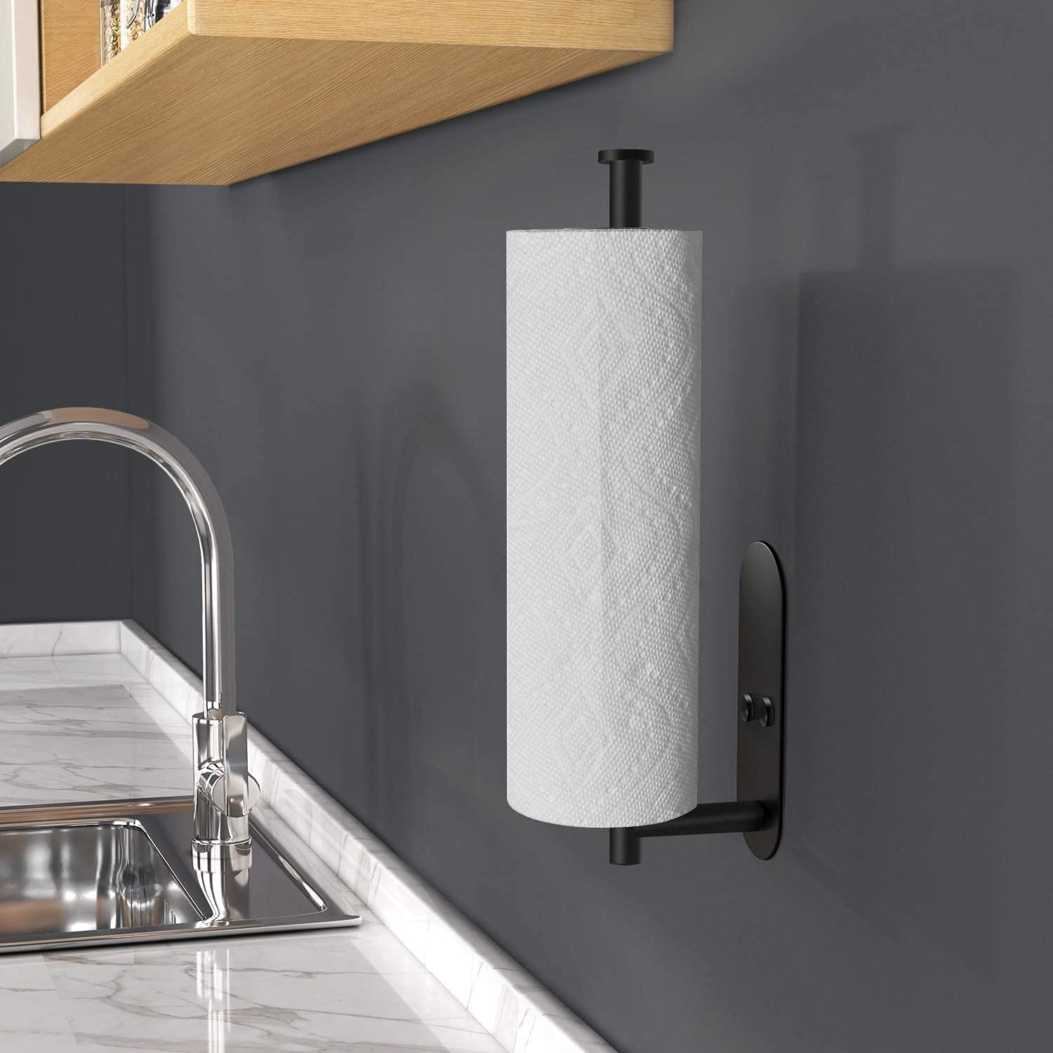 HUFEEOH Black 13 Inch Paper Towel Holder for Kitchen and Bathroom