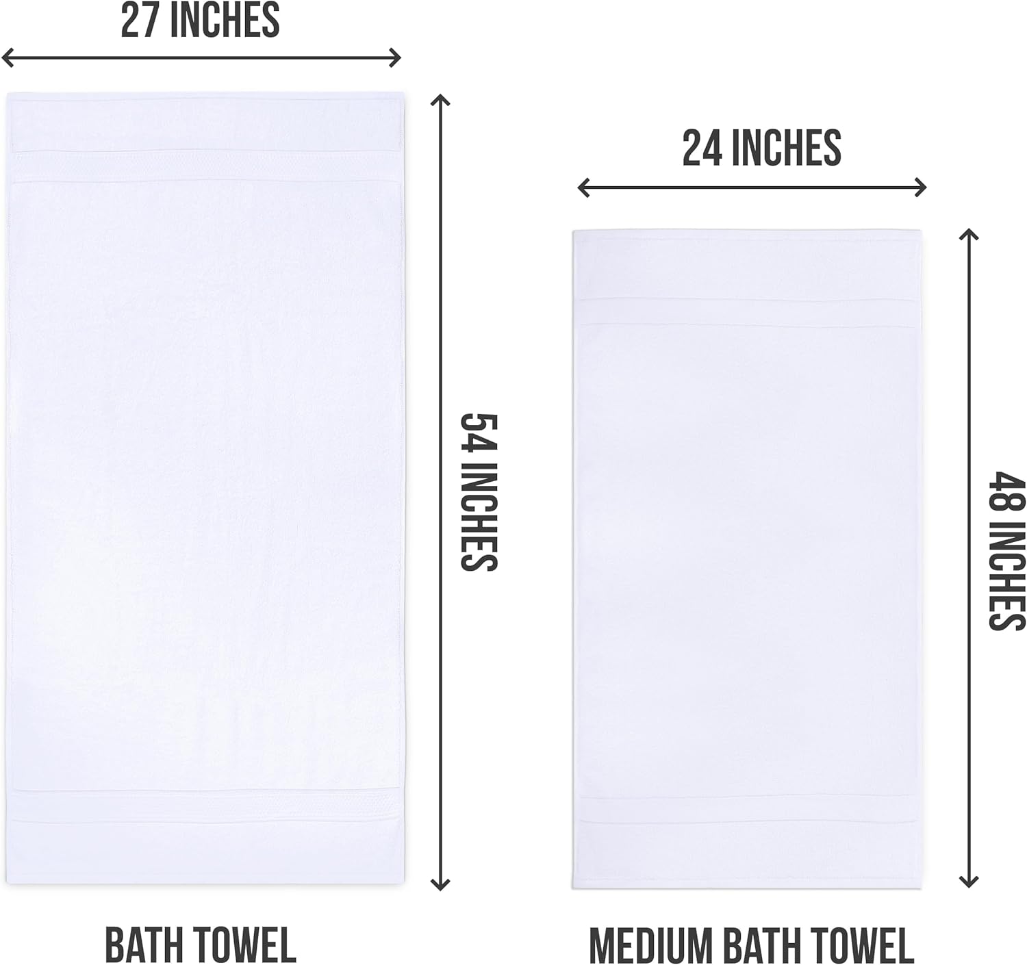 Utopia Towels 6 Pack Medium Bath Towel Set