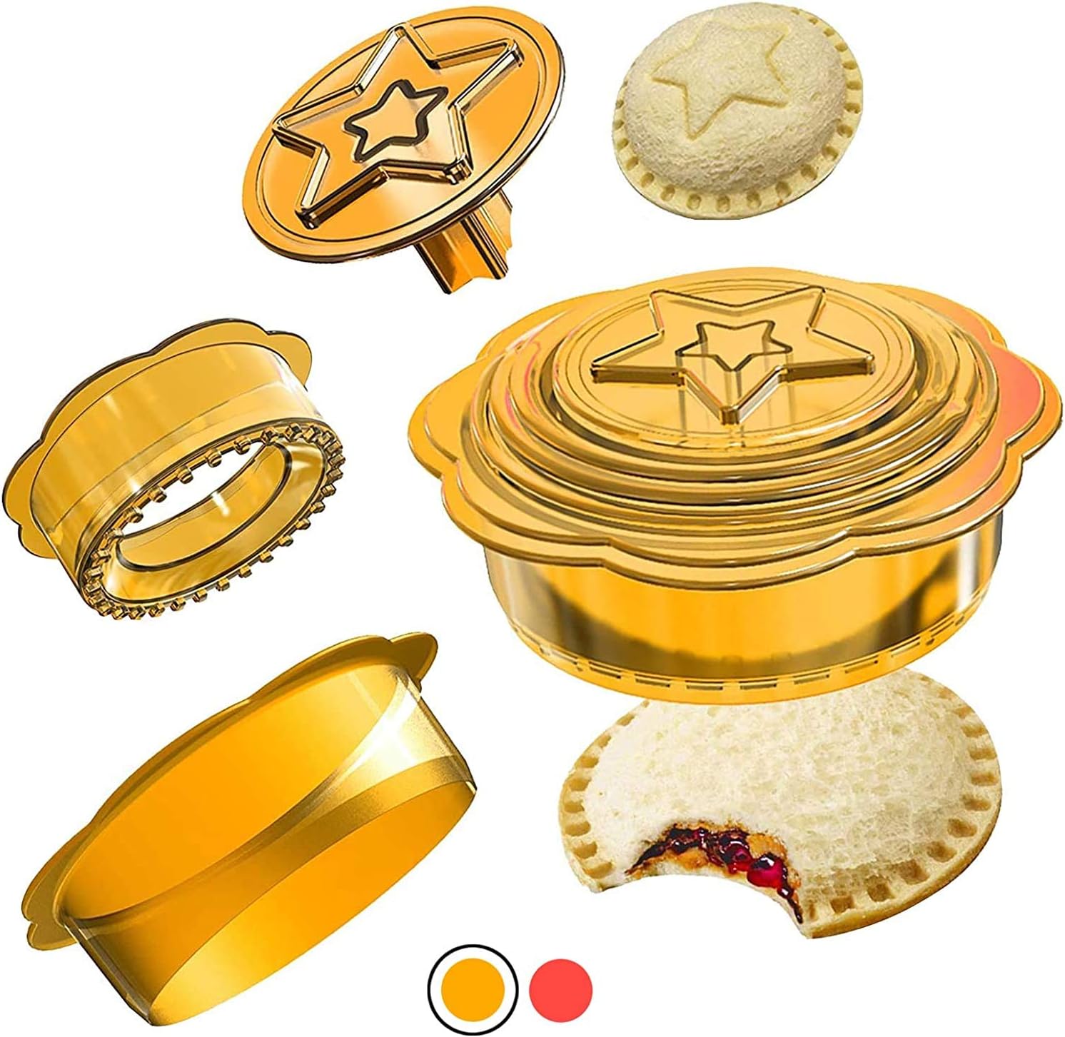 AmerStar 6-in-1 Sandwich Cutter and Sealer Set