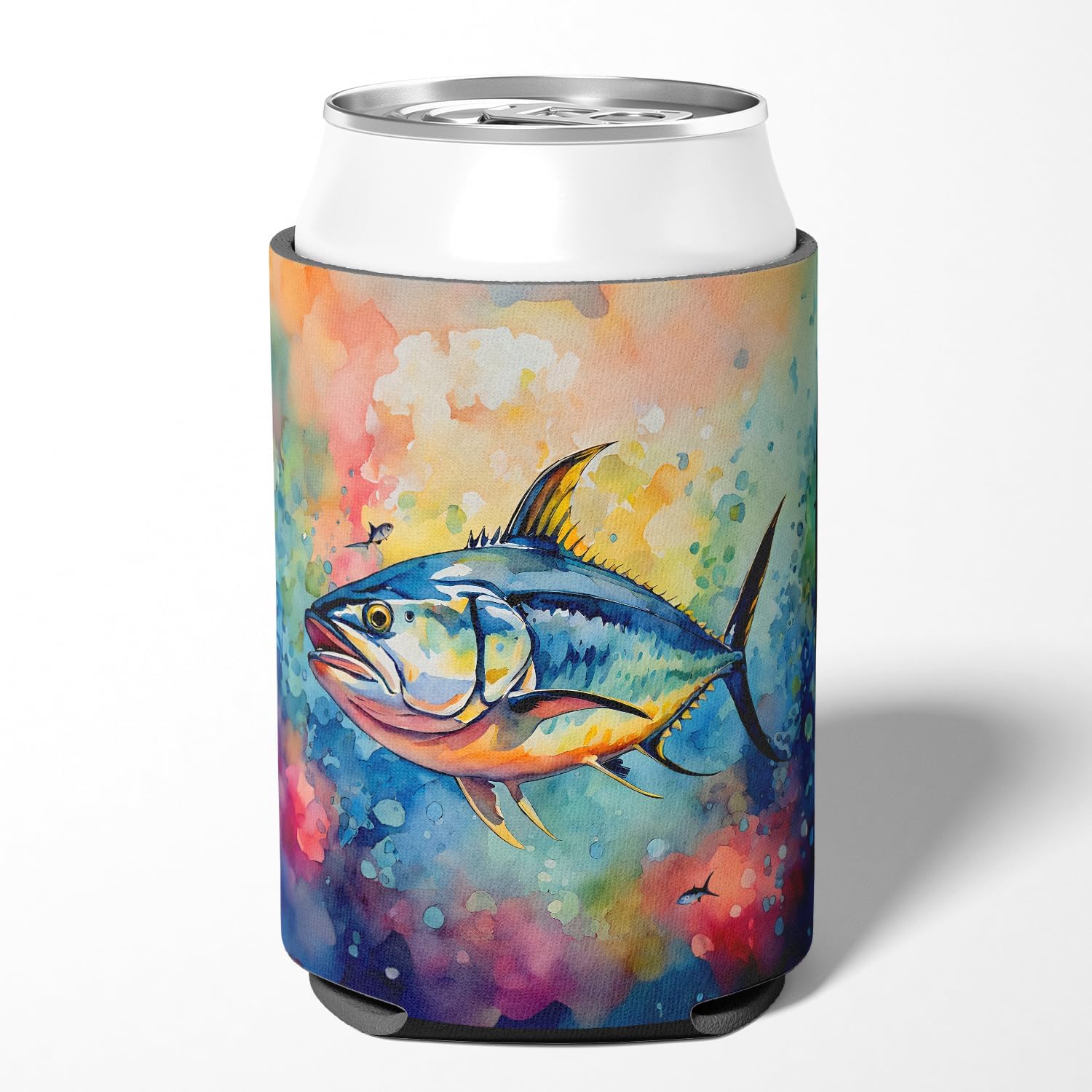 Carolines Treasures Yellowfin Tuna Can Hugger Cooler