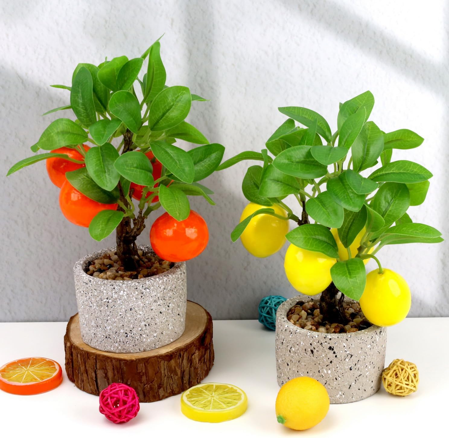 Woration Artificial Orange Tree Bonsai Indoor Decor