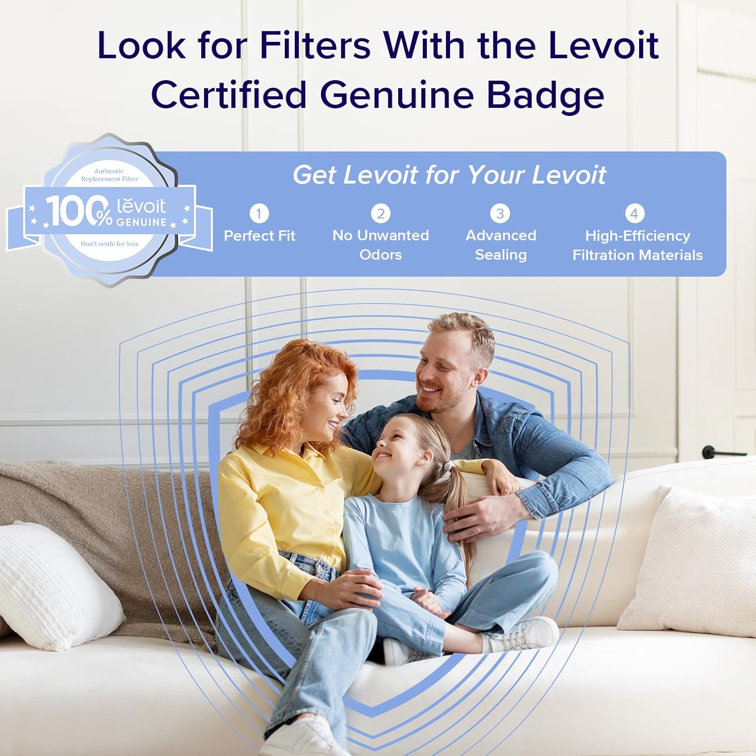 LEVOIT Air Purifier for Bedroom Home Black