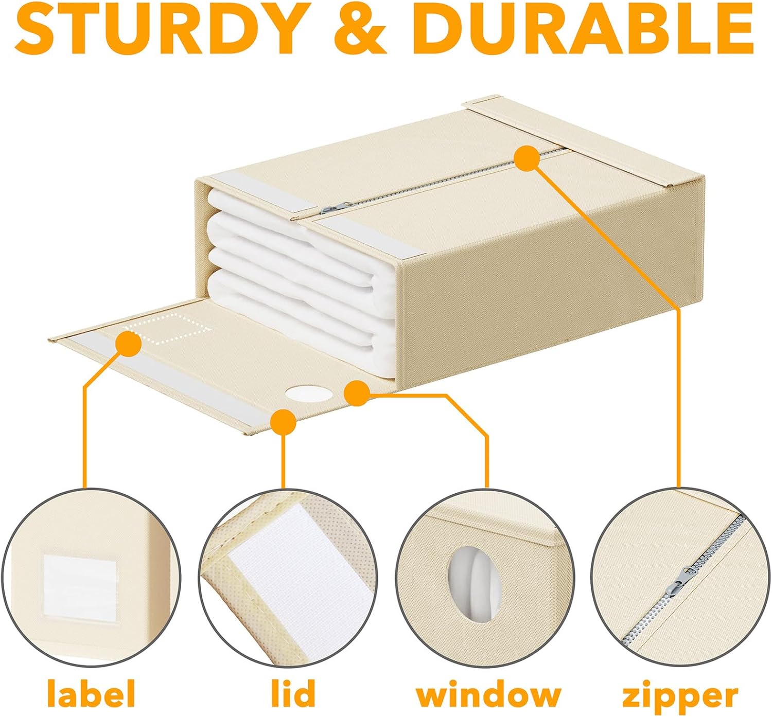 SpaceAid 8 Pack Bed Sheet Organizers with Window