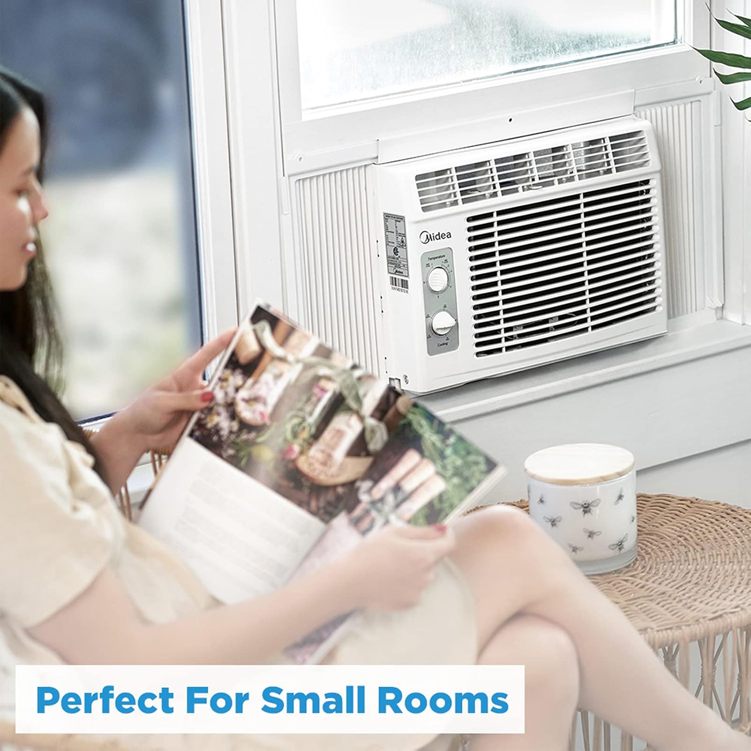 Midea 5000 BTU EasyCool Window Air Conditioner for Small Rooms