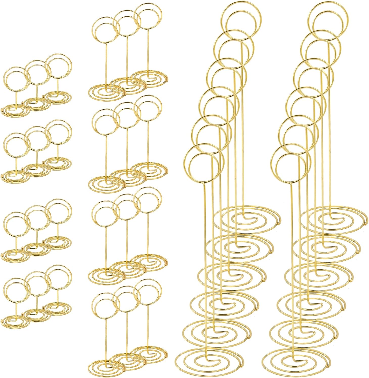 36 PCS Gold Table Number Holders with 3 Sizes