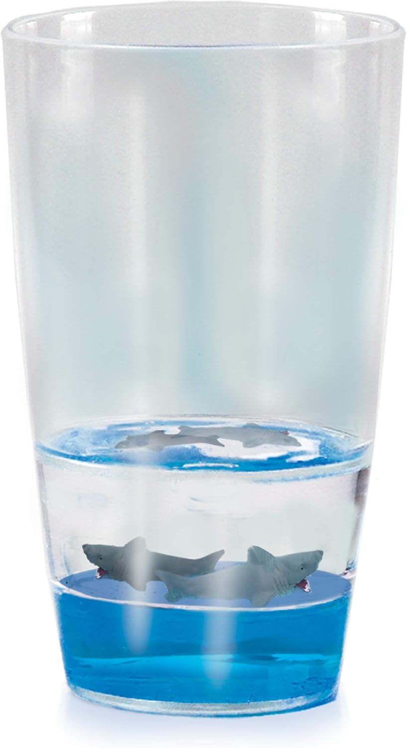 Deluxebase Floatarama Tumbler - Shark 9oz BPA-Free Drinking Glasses