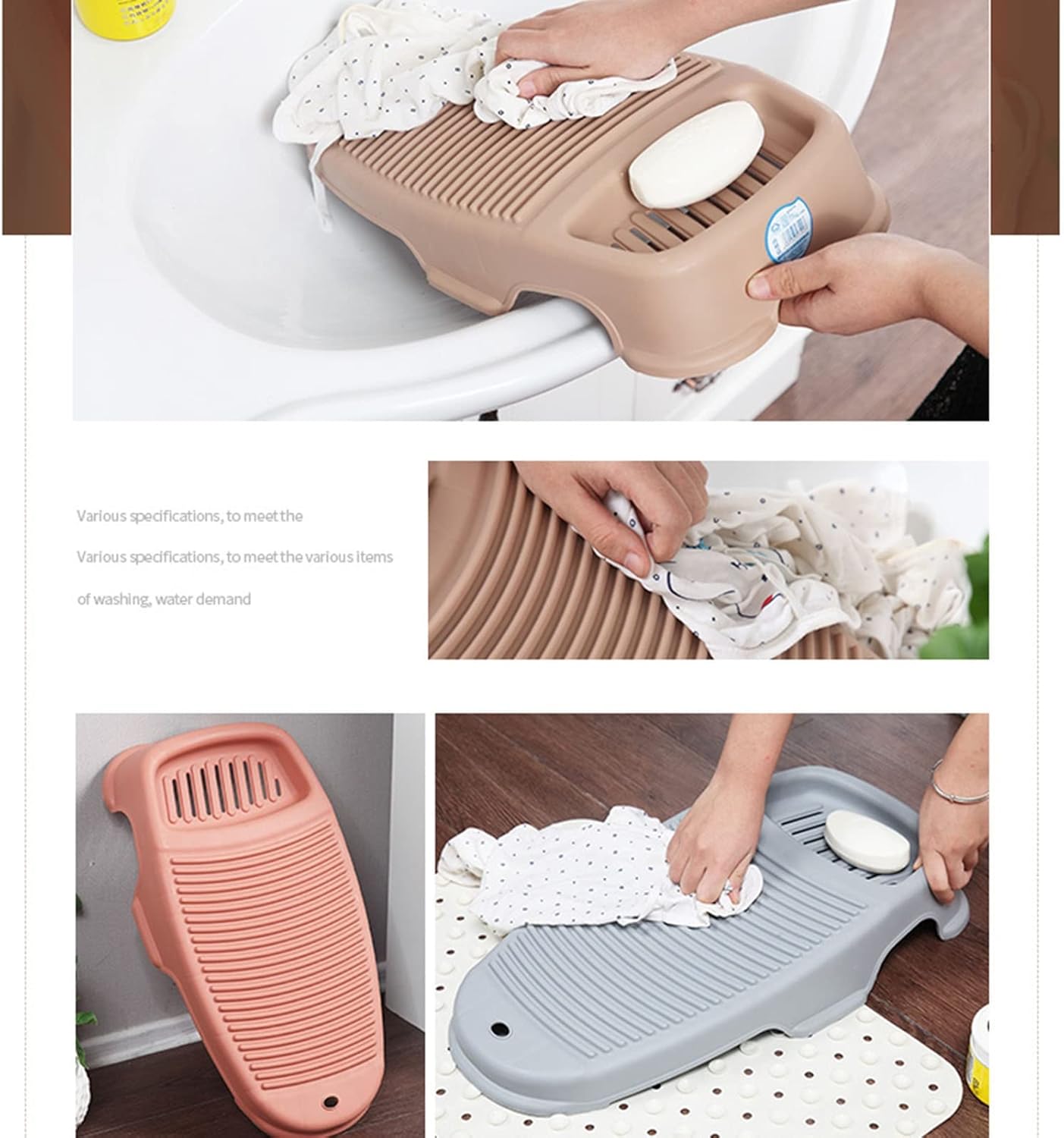 DCFV Non-Slip Handheld Washboard Portable Laundry Tool