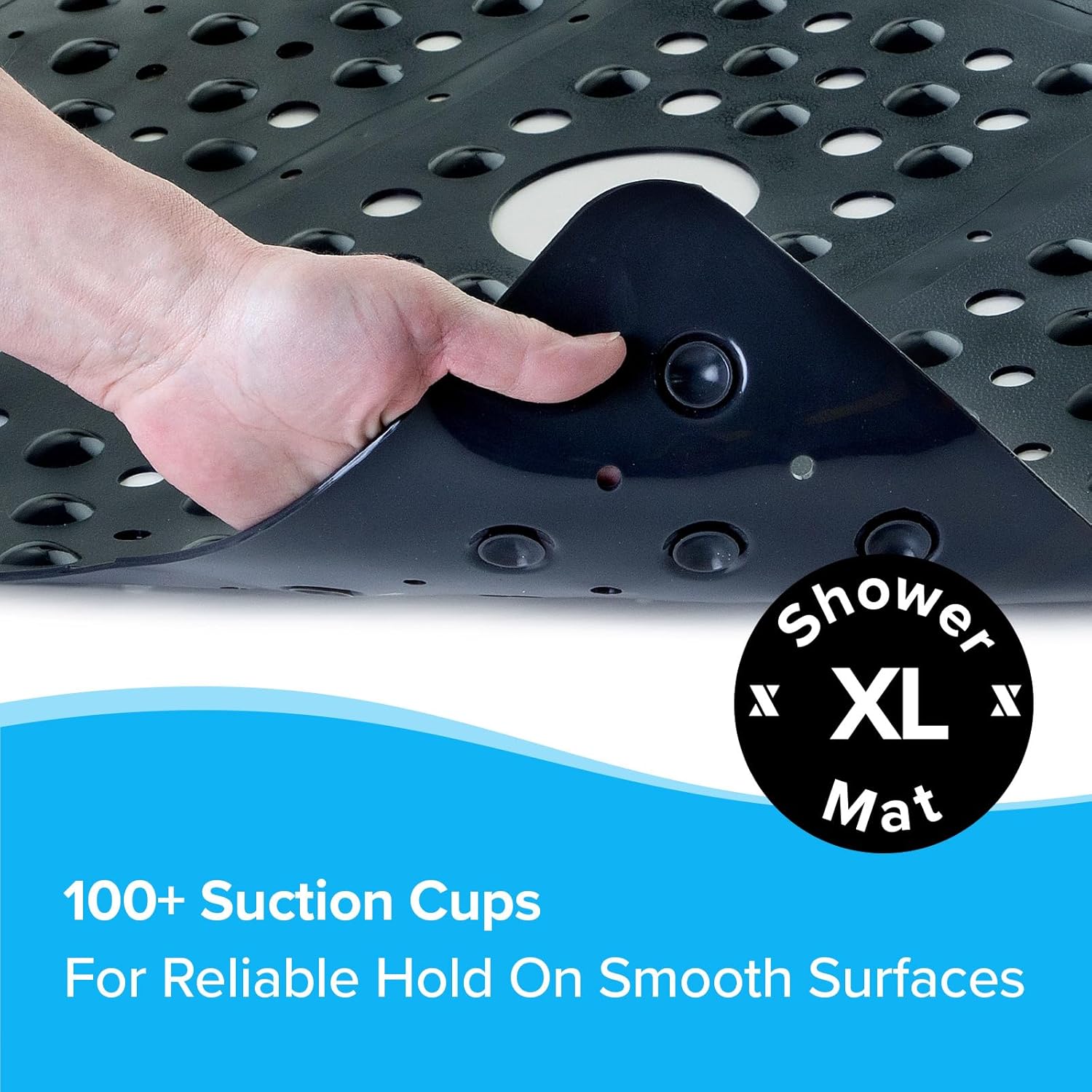 SlipX Solutions 27 Inch Oversize Square Shower Mat
