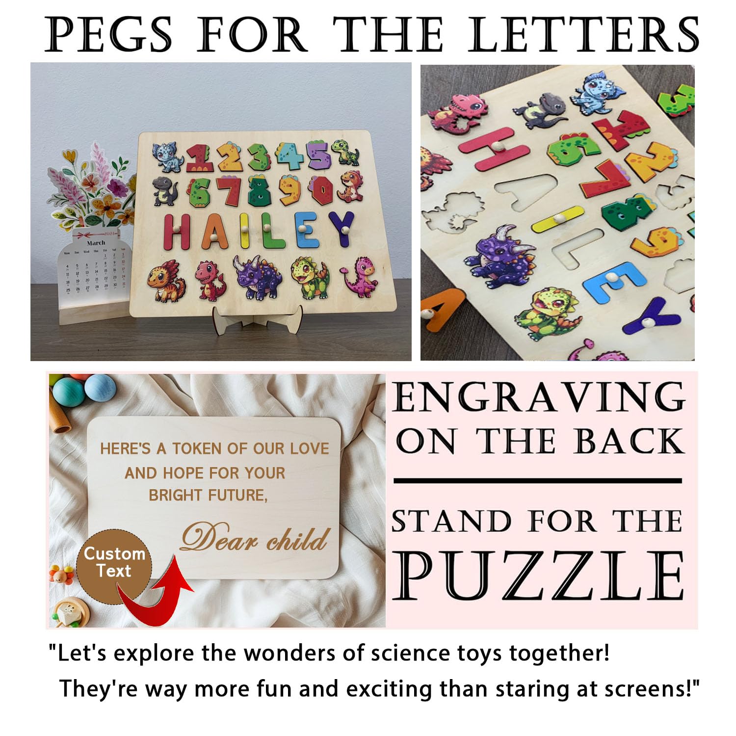 Personalized Wooden Name Puzzle for Toddlers