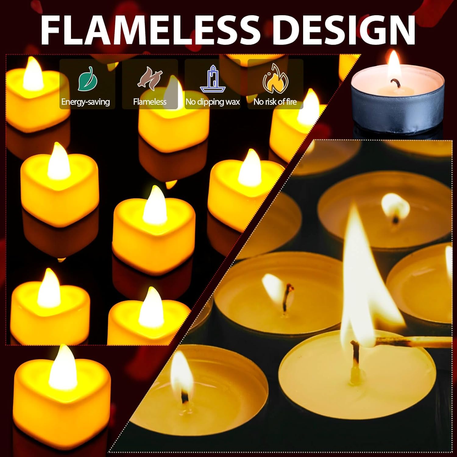 Flasoo Romantic Candle and Rose Petal Set