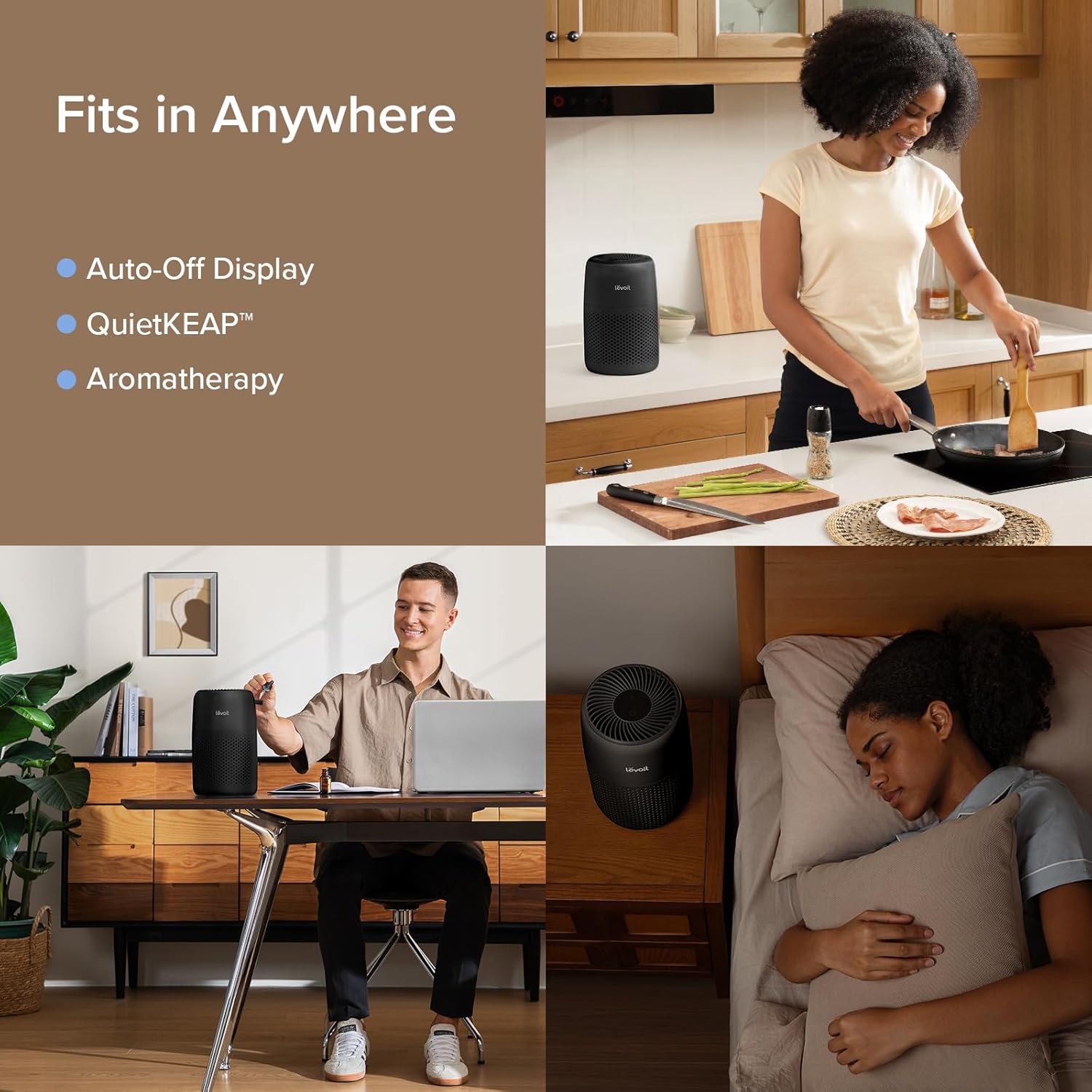 LEVOIT Air Purifier for Bedroom Home Black