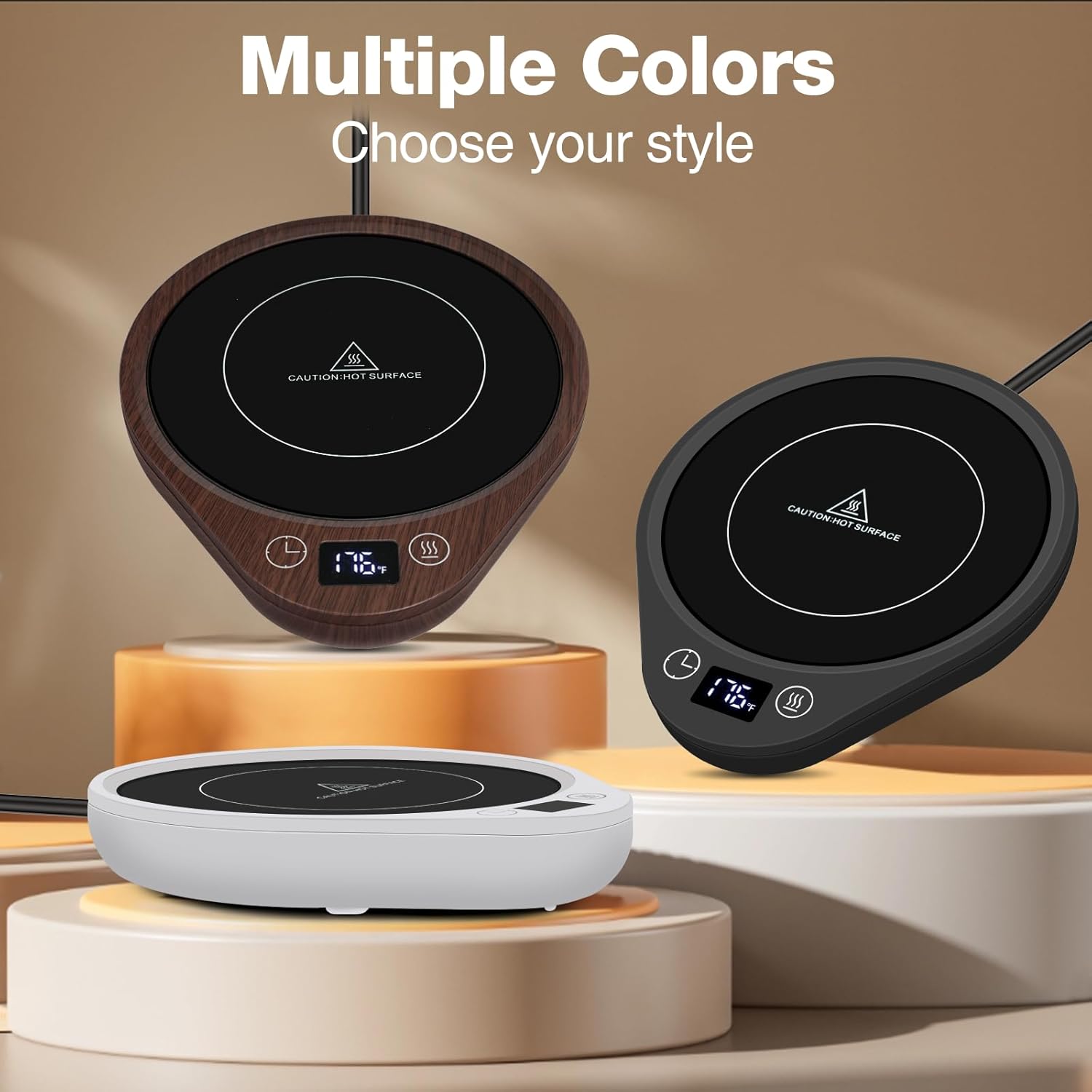 PUSEE Coffee Mug Warmer with 3 Temp Settings