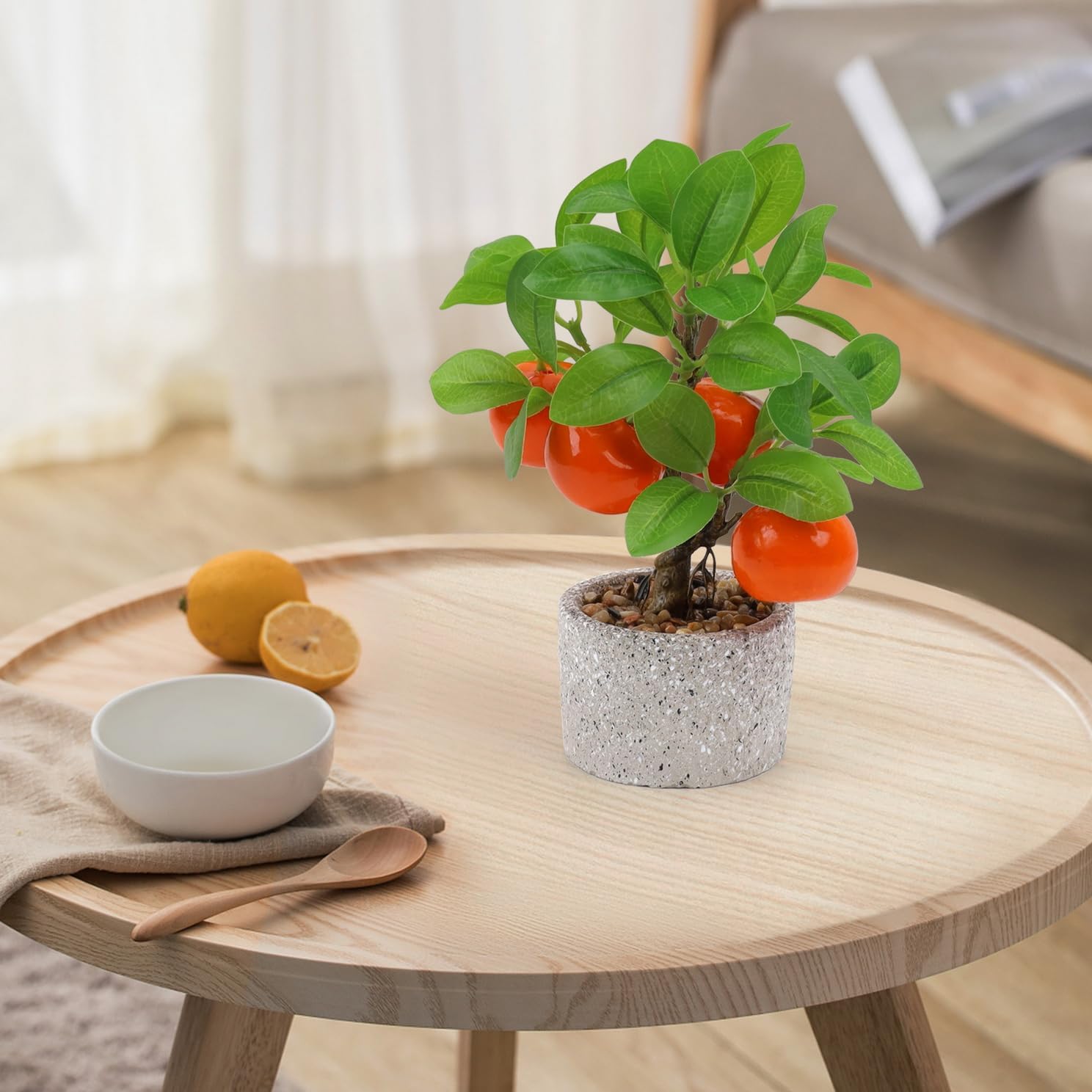 Woration Artificial Orange Tree Bonsai Indoor Decor