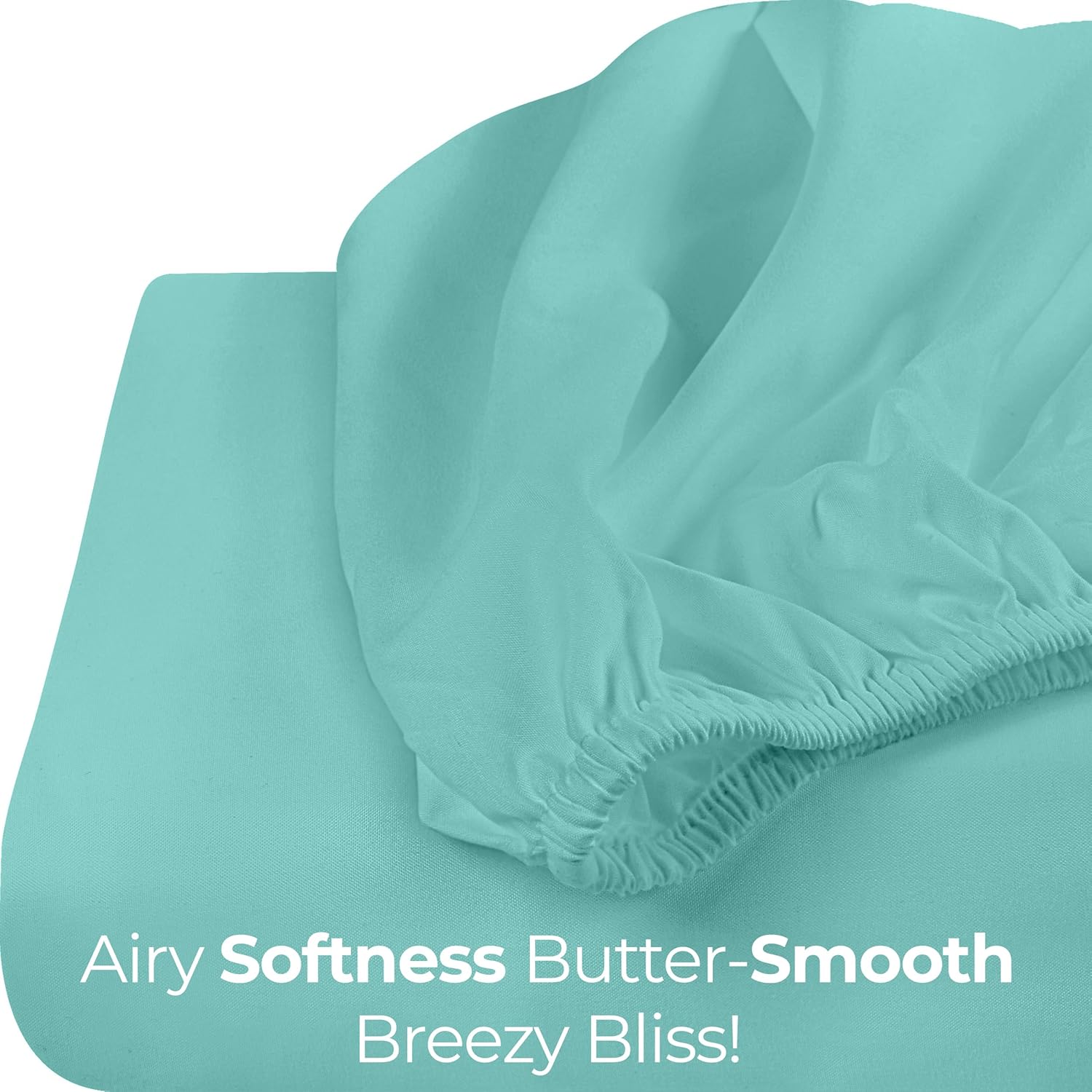 Utopia Bedding Twin Fitted Sheet Spa Blue