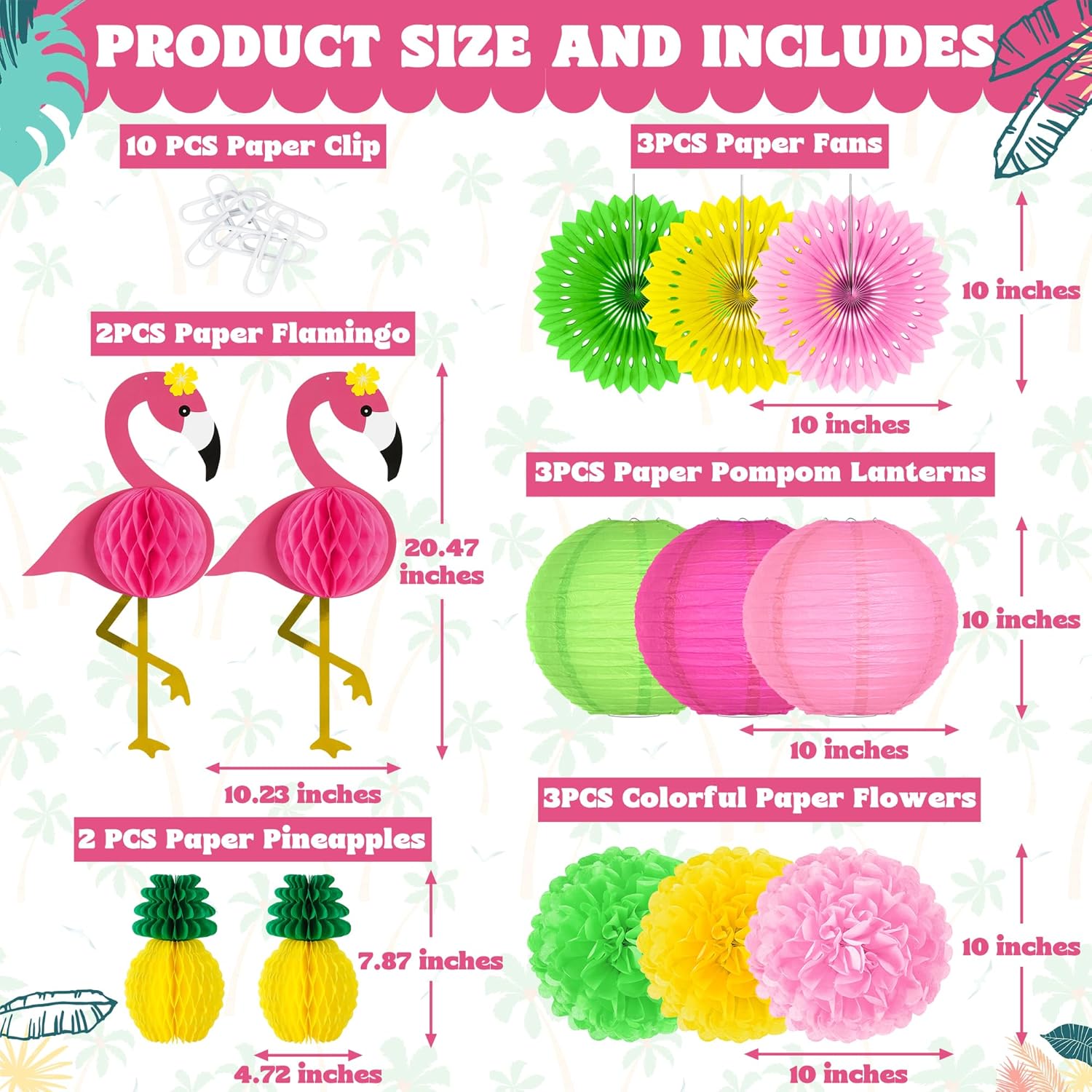 13PCS Hawaiian Party Decorations Set