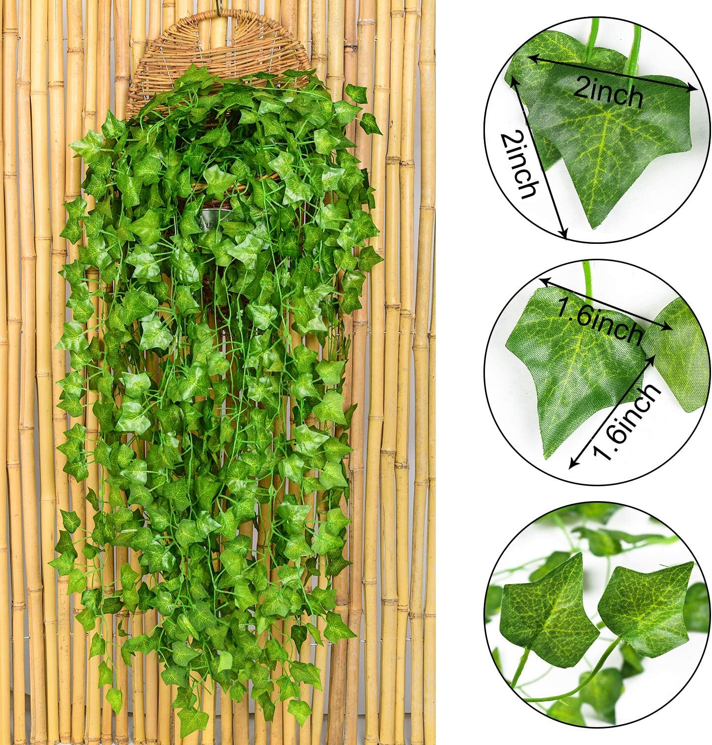 DearHouse 84 Feet Artificial Ivy Vine Hanging Garland