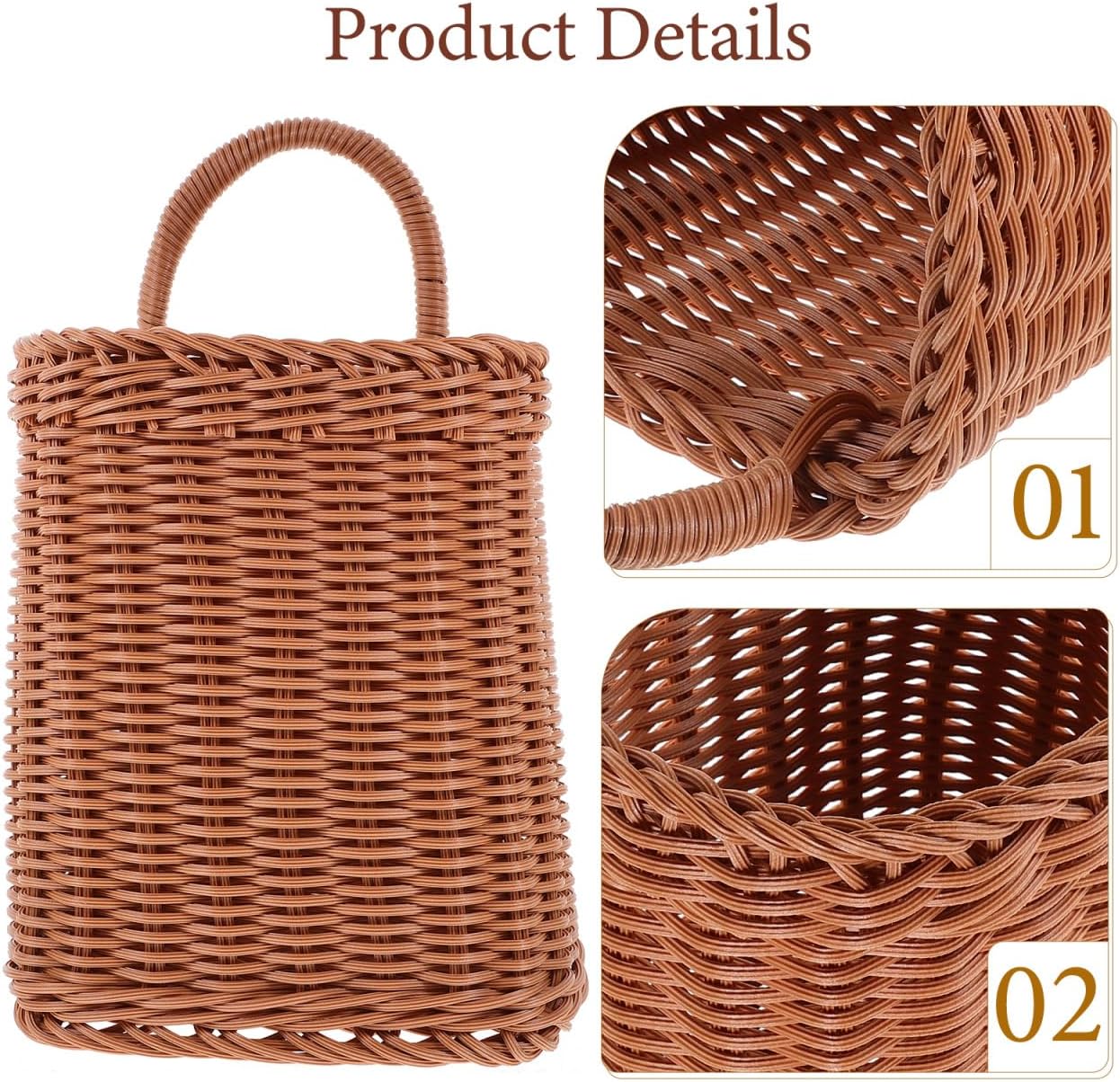 Angoily Hanging Wicker Basket for Home and Outdoor Use