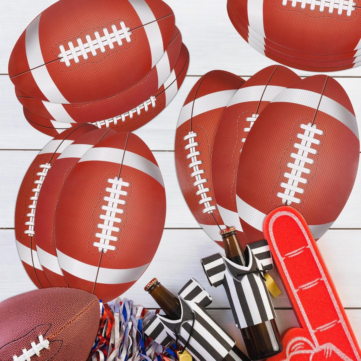 45PCS Football Cutout Paper Football Cutouts for Classroom Decorations