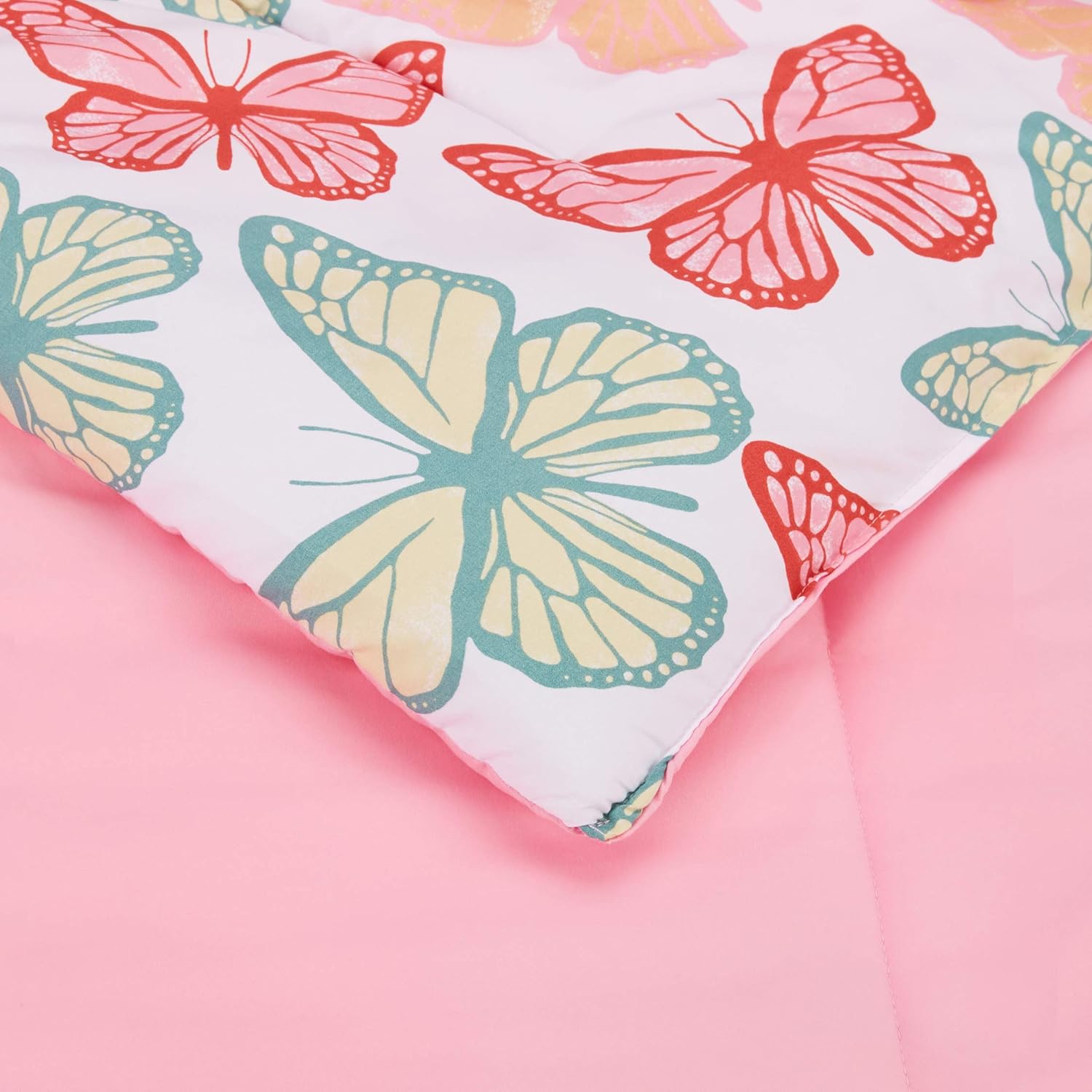 Amazon Basics Butterfly Friends Kids Comforter Set Twin