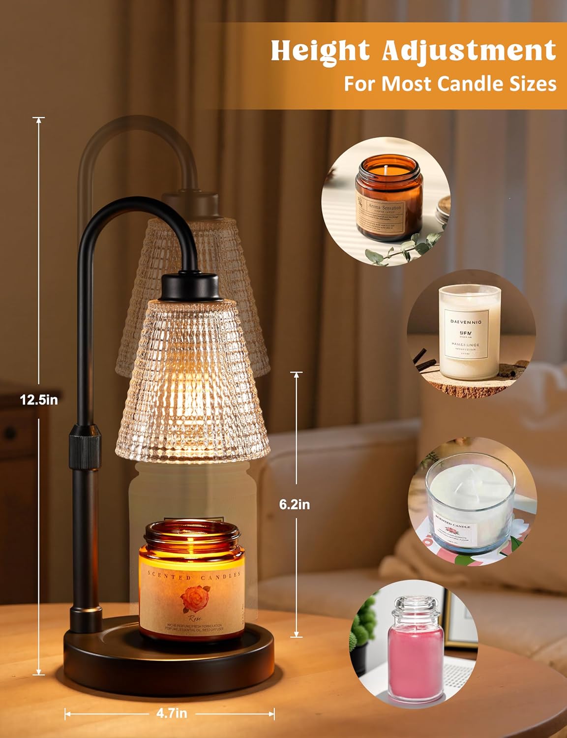 Innqoo Candle Warmer Lamp with Timer and Dimmer