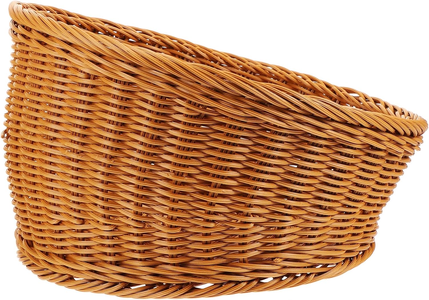 Amosfun Round Bread Basket Fruit Basket Storage Basket 12x12x75 Inch