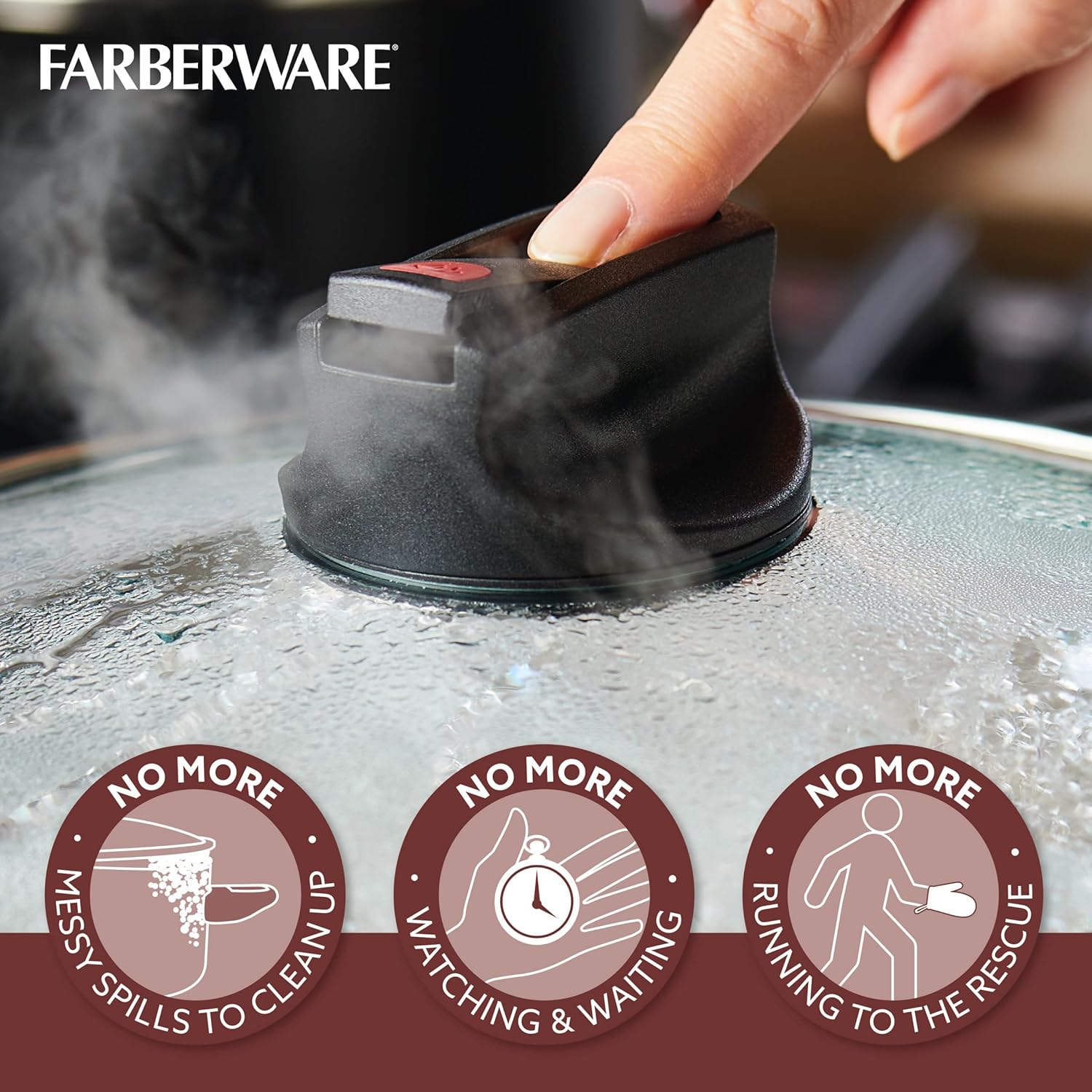 Farberware Smart Control Stockpot 6 Qt Black with Lid