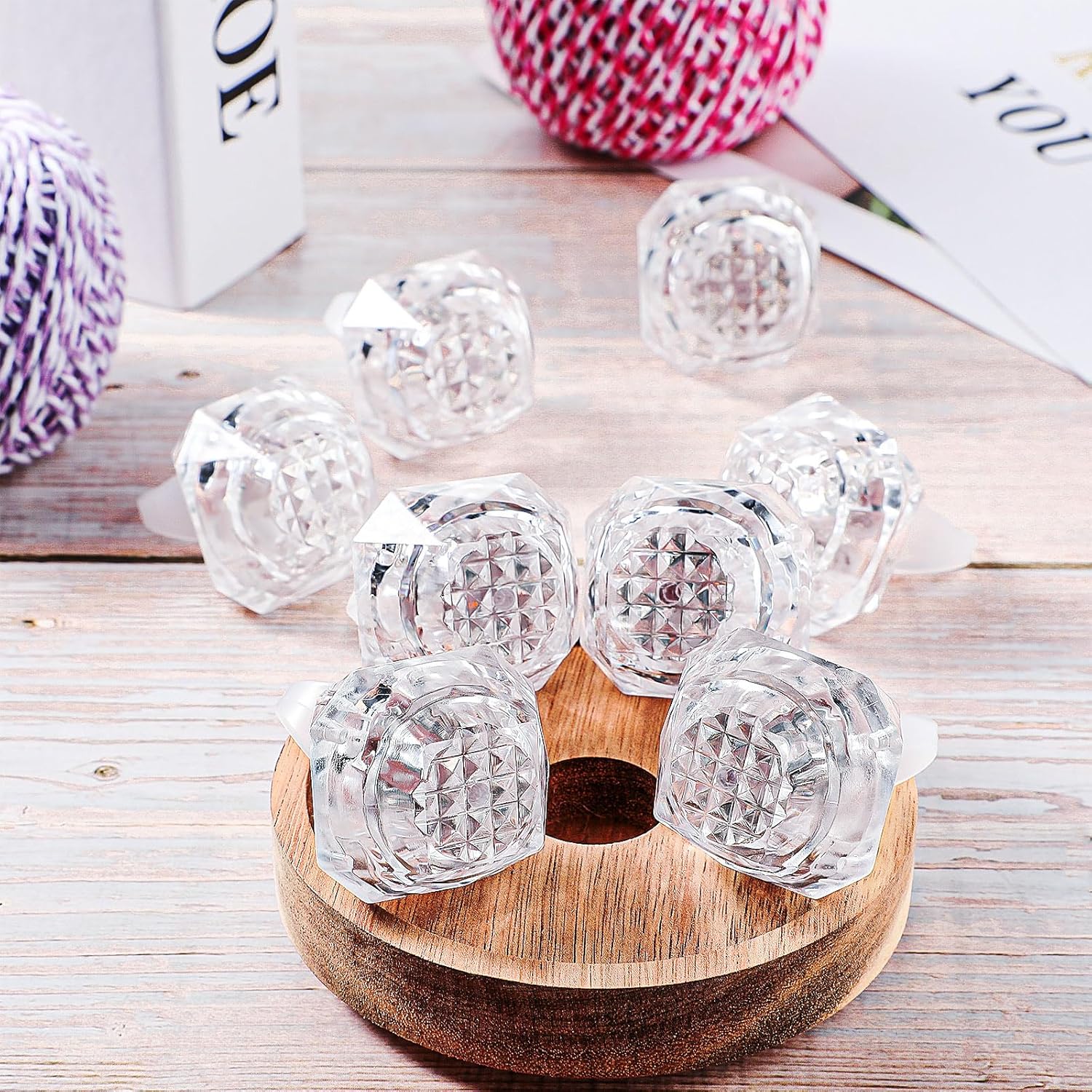 Hicarer 8 Piece LED Light Up Ring Set for Party Favors