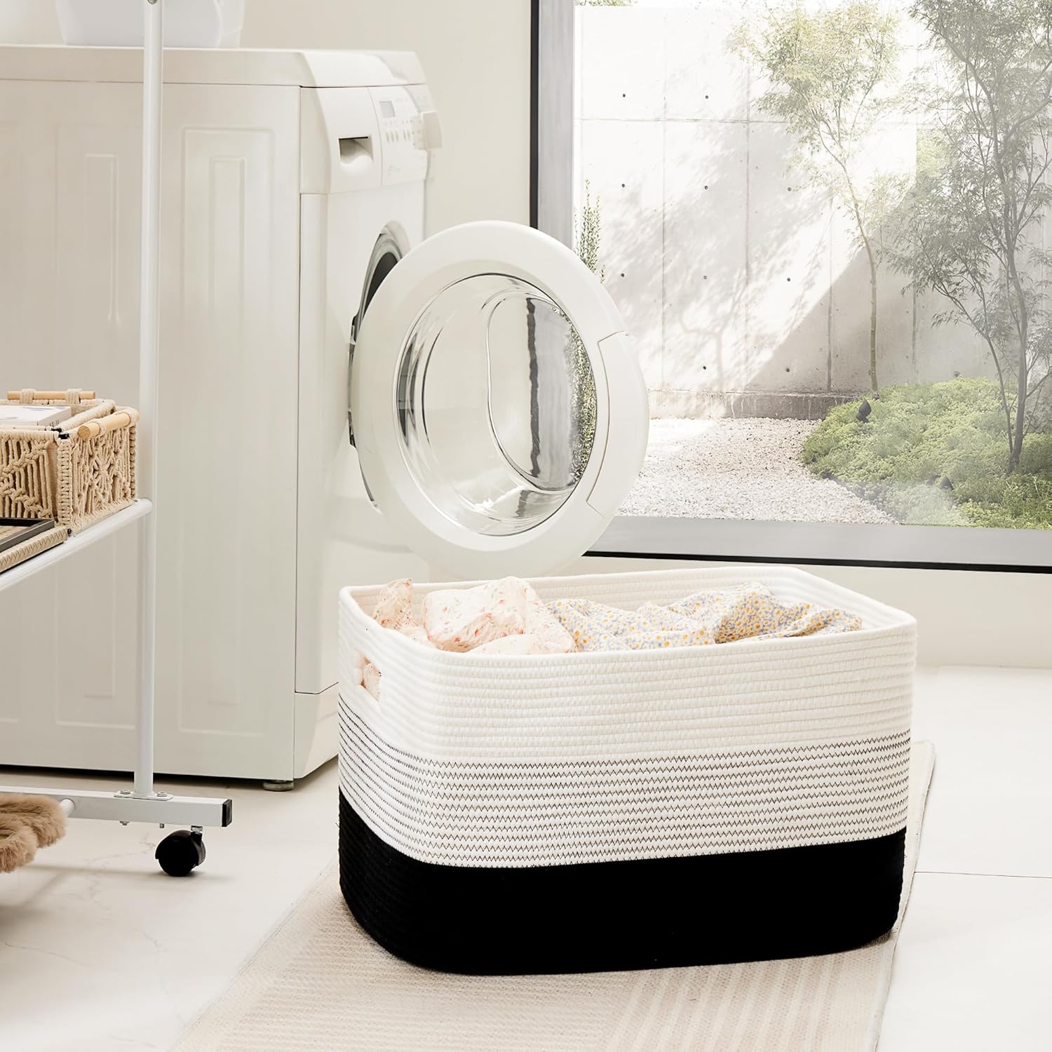 Artfeel Cotton Rope Laundry Basket for Decor