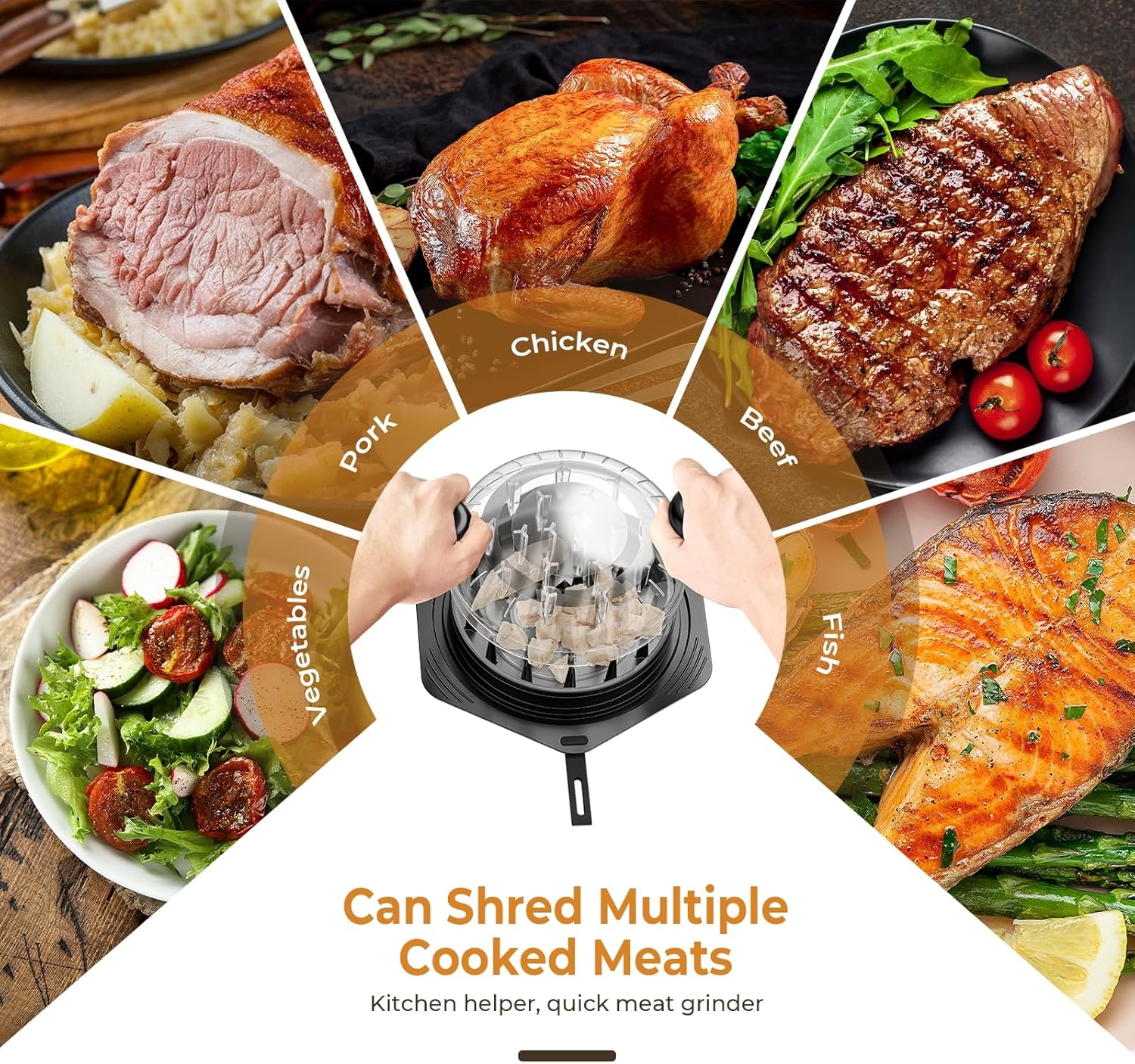 CLEANGOR Chicken Shredder Tool Twist Large BPA Free