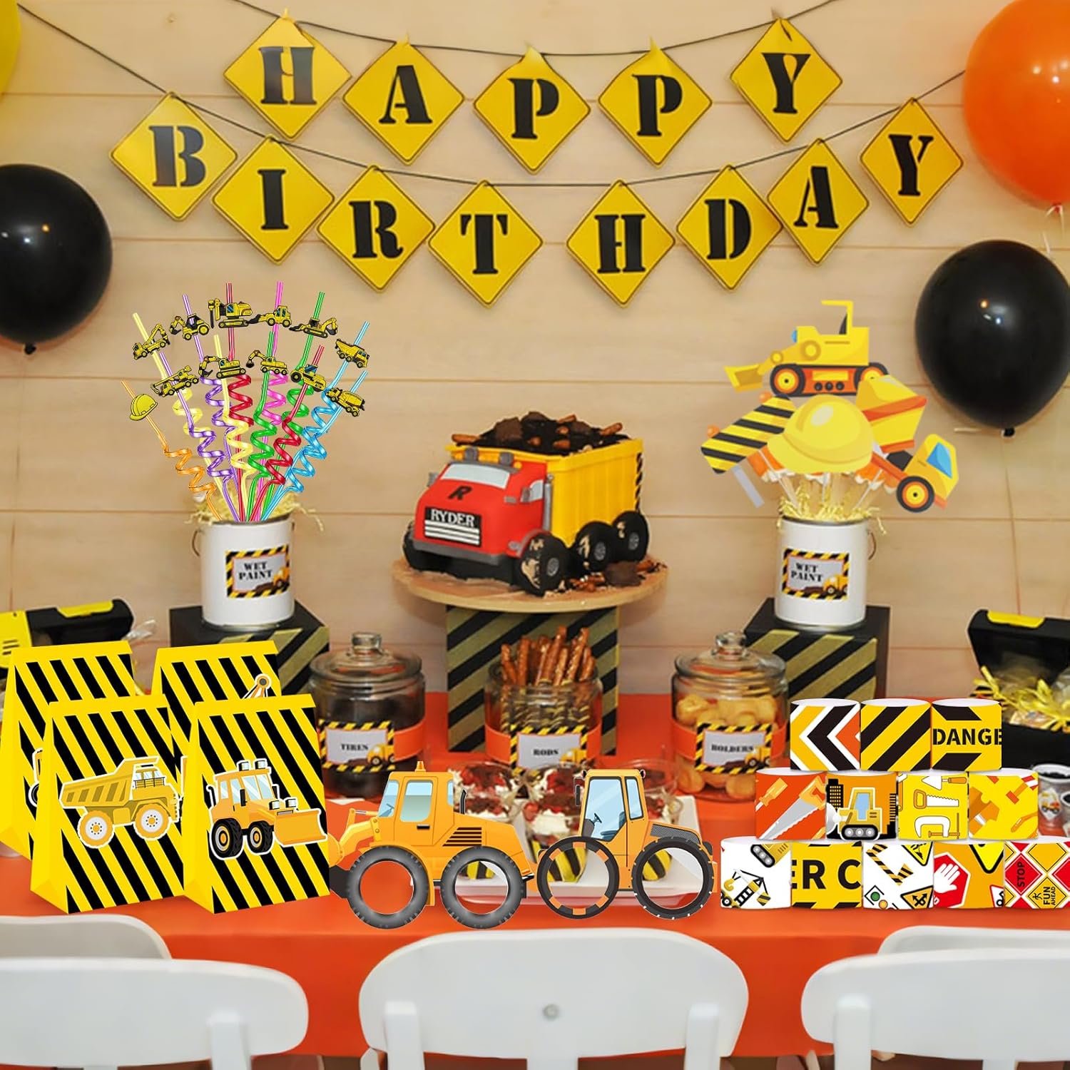 QICI 98pcs Construction Party Favors Supplies
