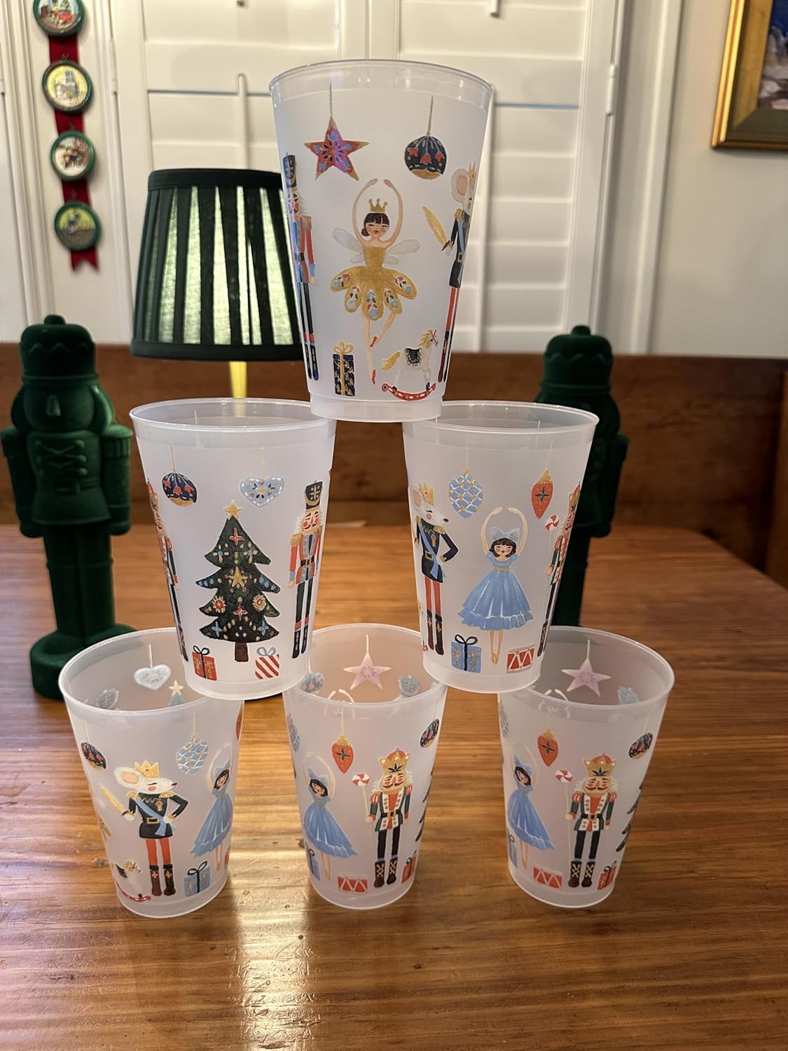Marye-Kelley Christmas Nutcracker Shatterproof Cups Set of 6