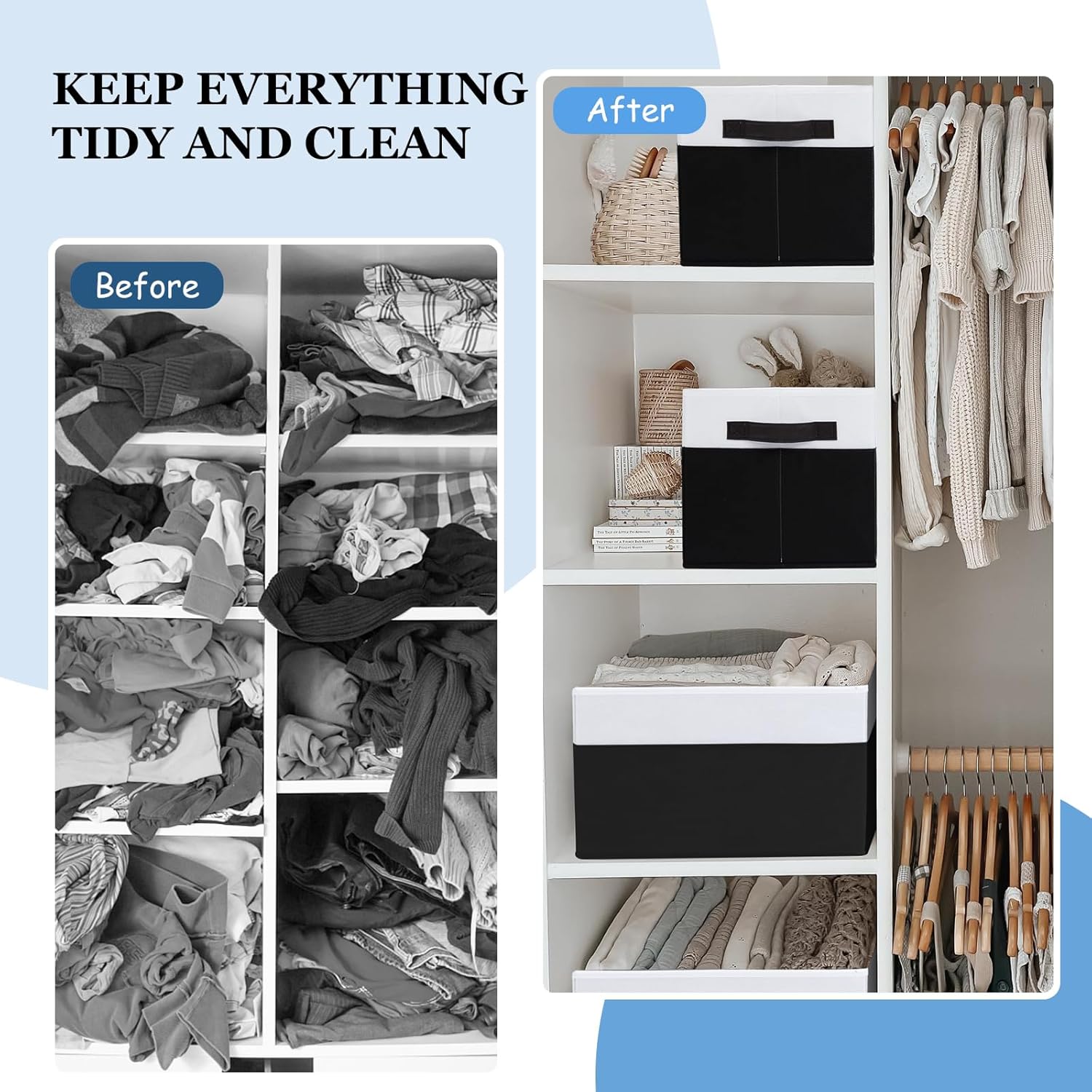 Criusia 4-Piece Collapsible Storage Bins with Handles