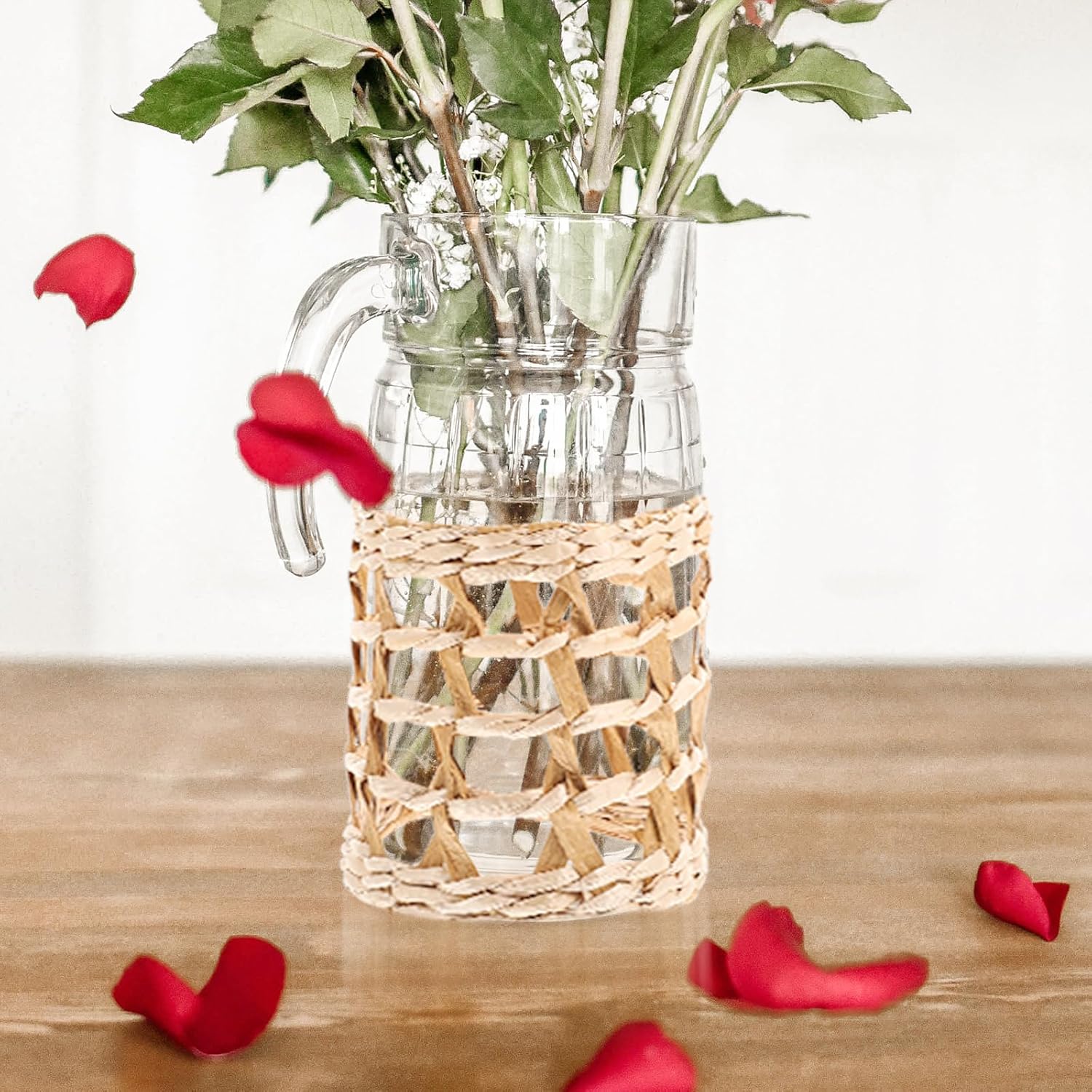 GANAZONO Reusable Rattan Vase Sleeve Set