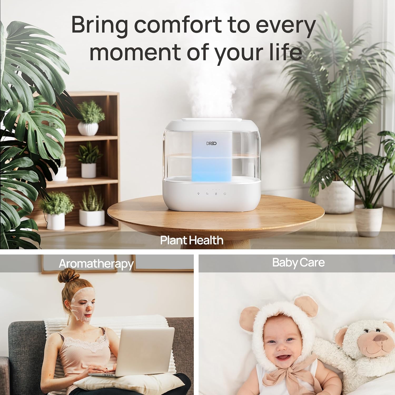 Dreo 4L Cool Mist Humidifier for Bedroom