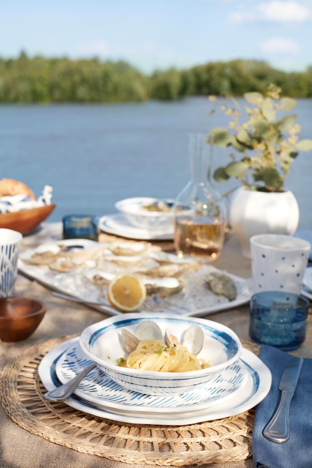 Lenox Blue Bay Melamine Dinnerware Set 20-Piece