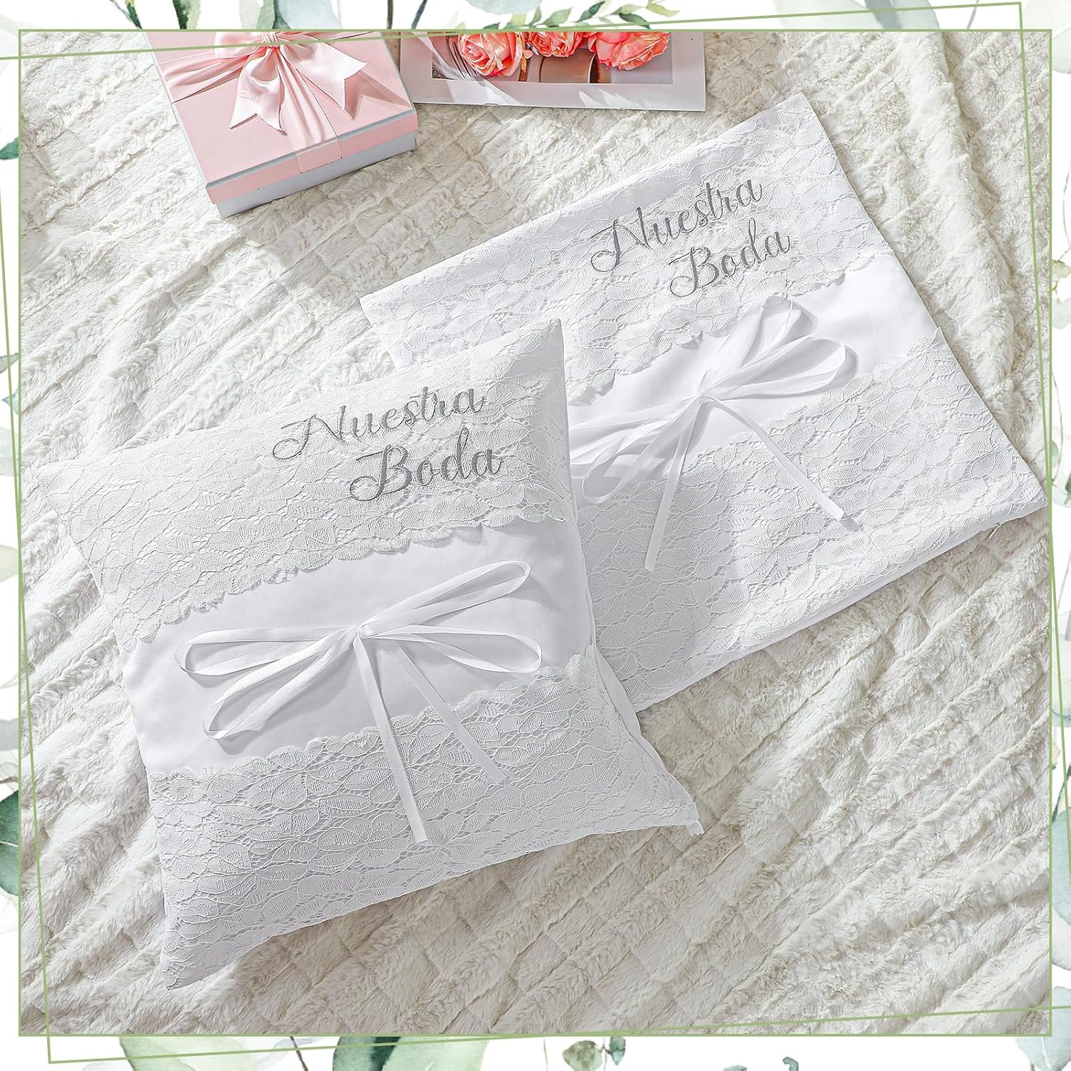 Mixweer 2pcs Wedding Kneeling Pillow Set
