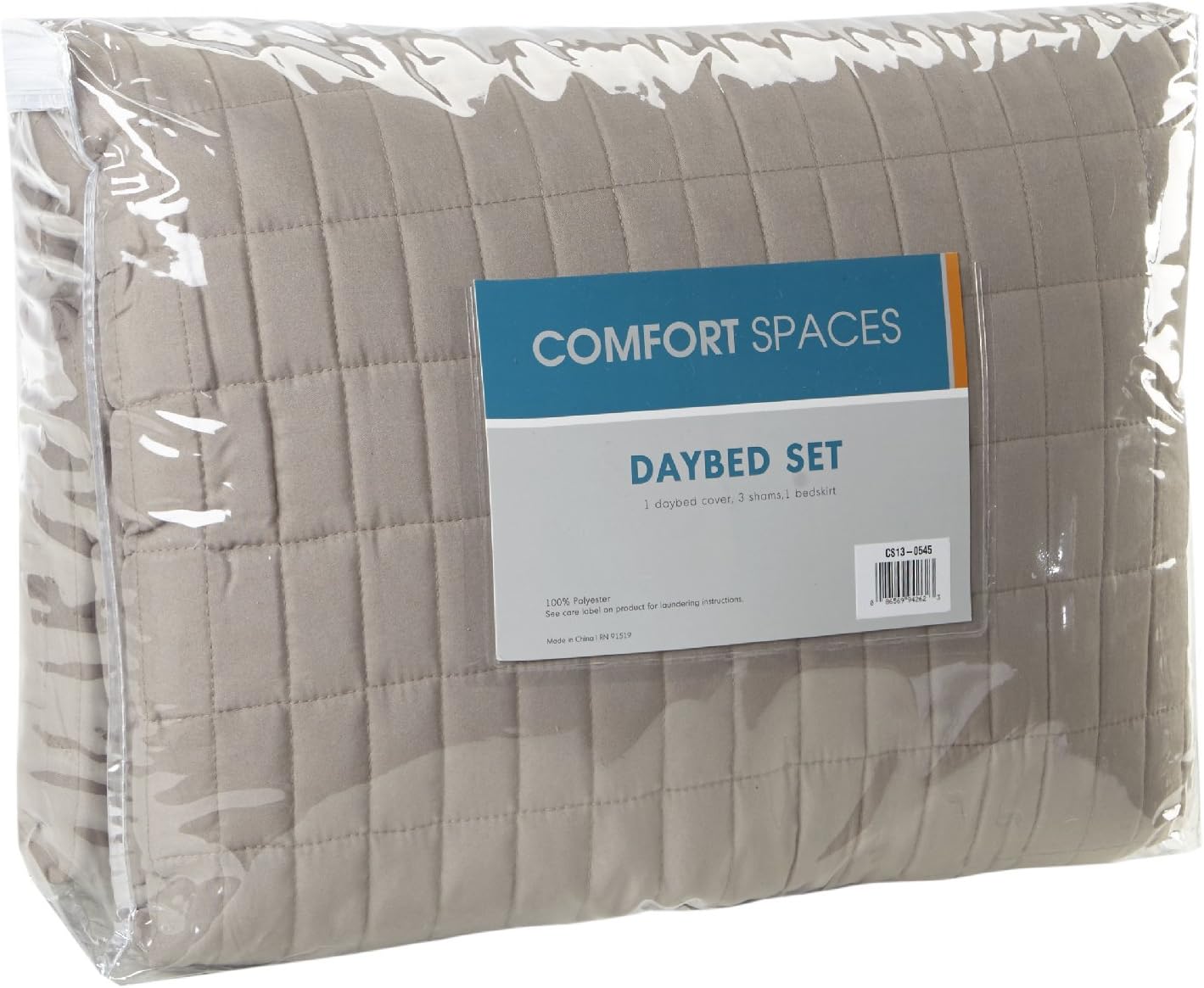 Comfort Spaces Daybed Cover Set - Kienna Taupe 75x39 5 Piece