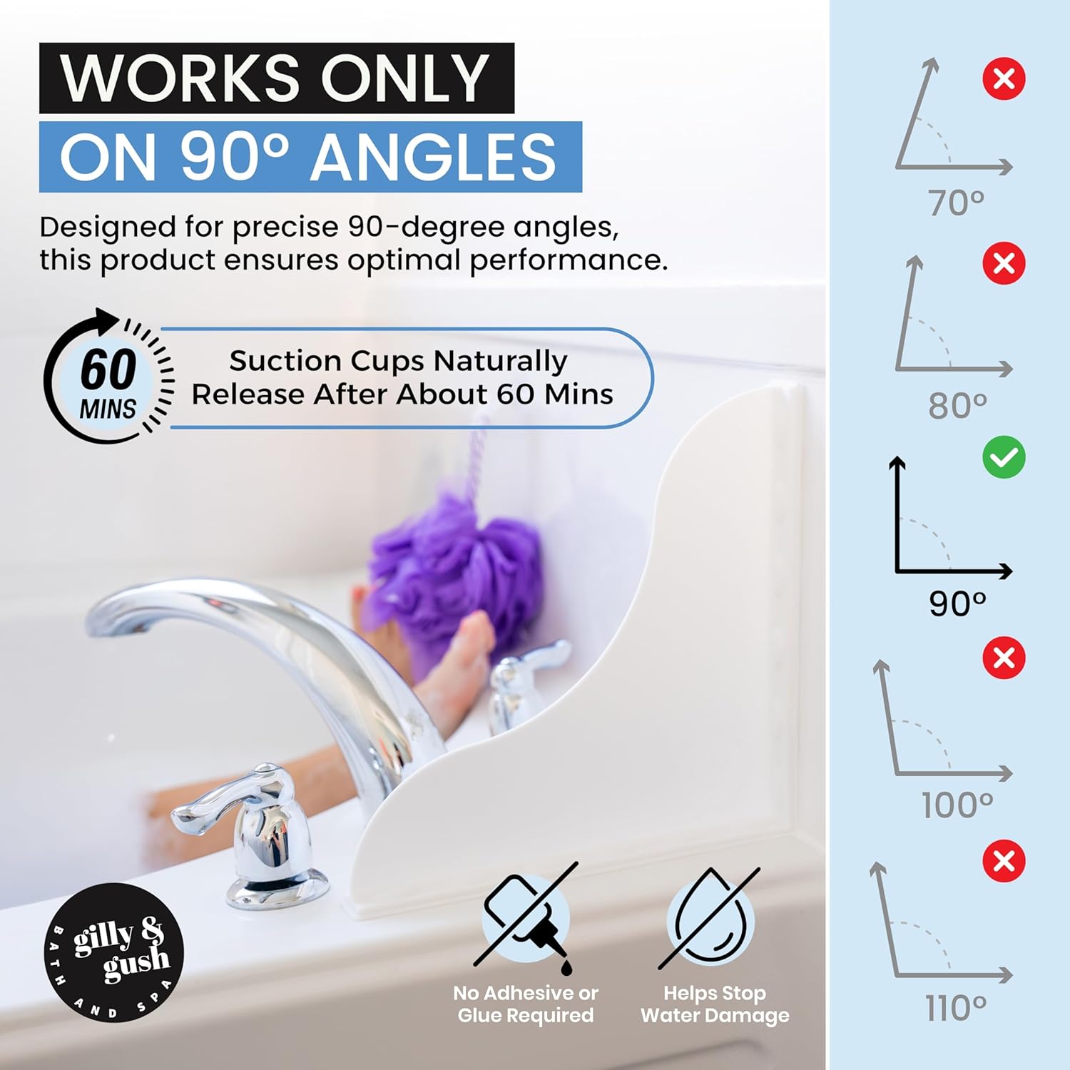 Gilly Gush Removable Bathtub Splash Guard for Kids