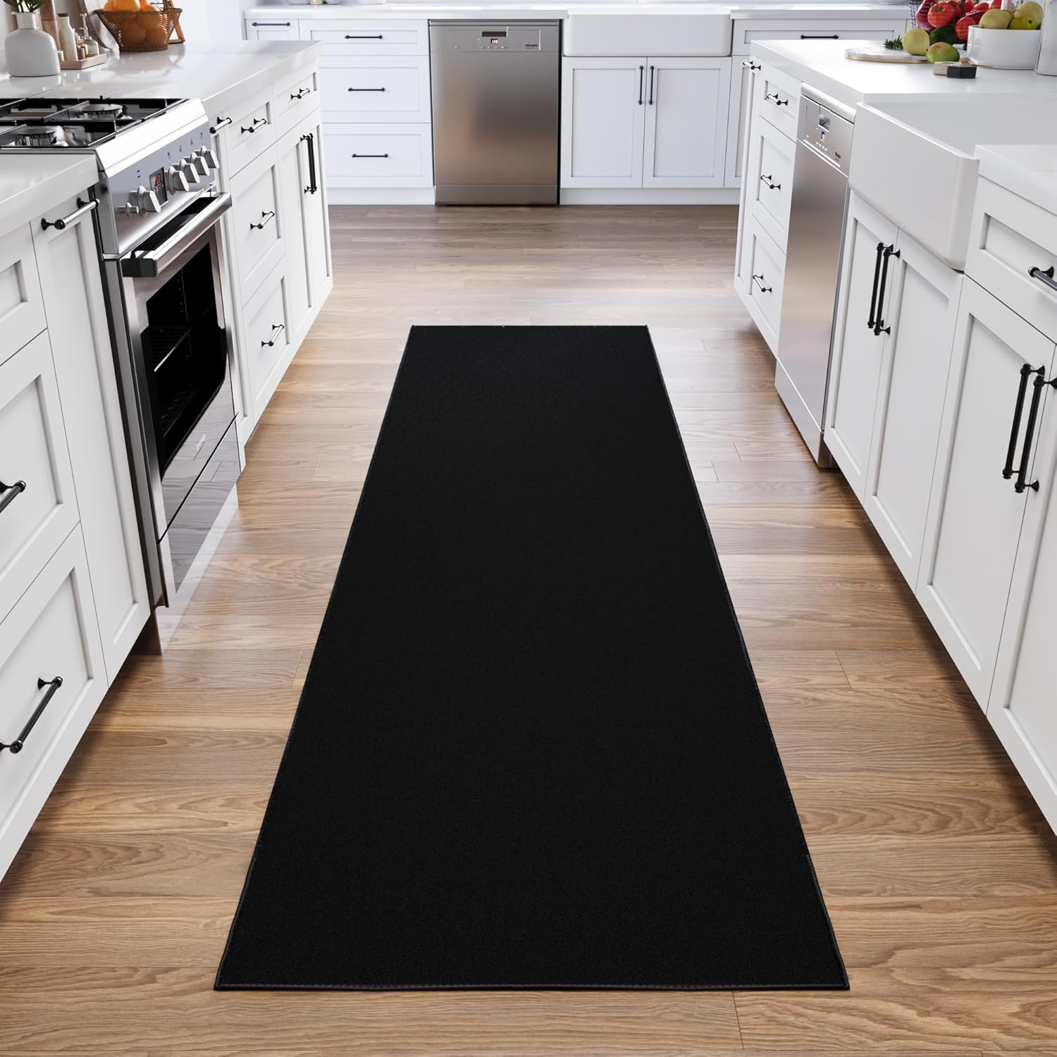 Ottomanson Hallway Runner Rug 27 x 910 Non Slip Solid Floor Carpet