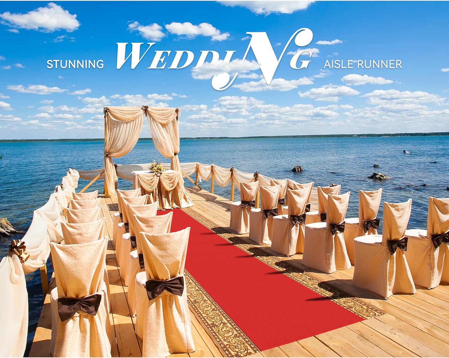EZLucky Red Carpet Runner for Party and Events