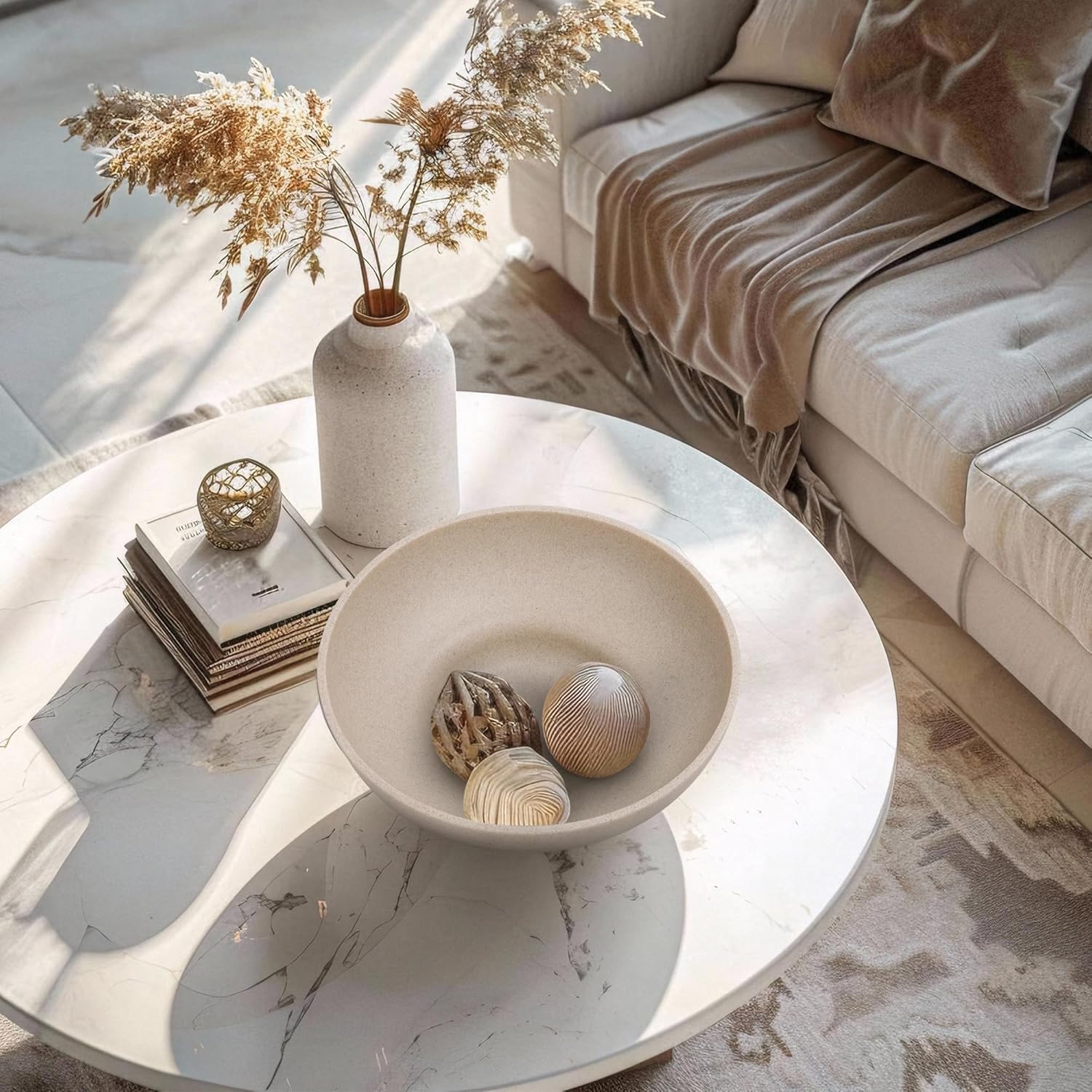 Modern Handmade Resin Decorative Bowl for Home and Kitchen